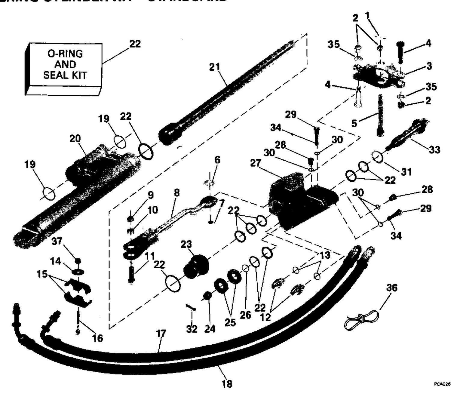 STEERING CYLINDER KIT - STARBOARD