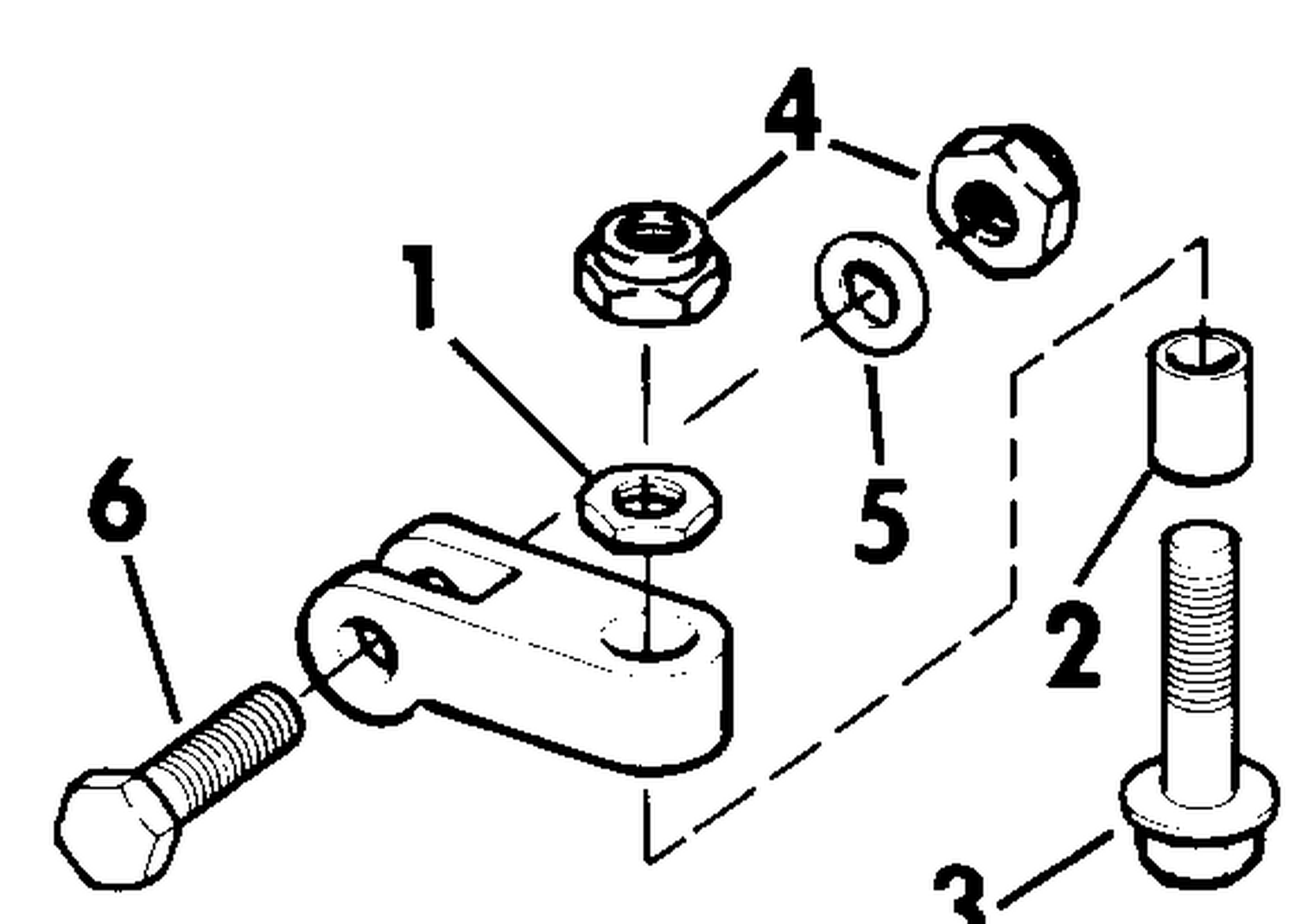 STEERING BOLT AND CLEVIS ASSEMBLY KIT 6 THRU V-6