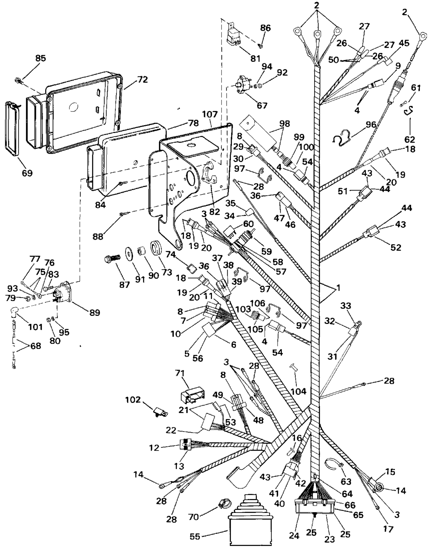 ENGINE WIRE HARNESS & BRACKET