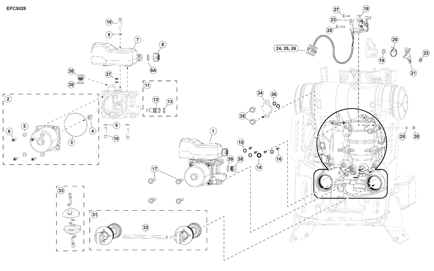 08-1_TRIM & TILT MANIFOLD ASSEMBLY (Full Featured Models)
