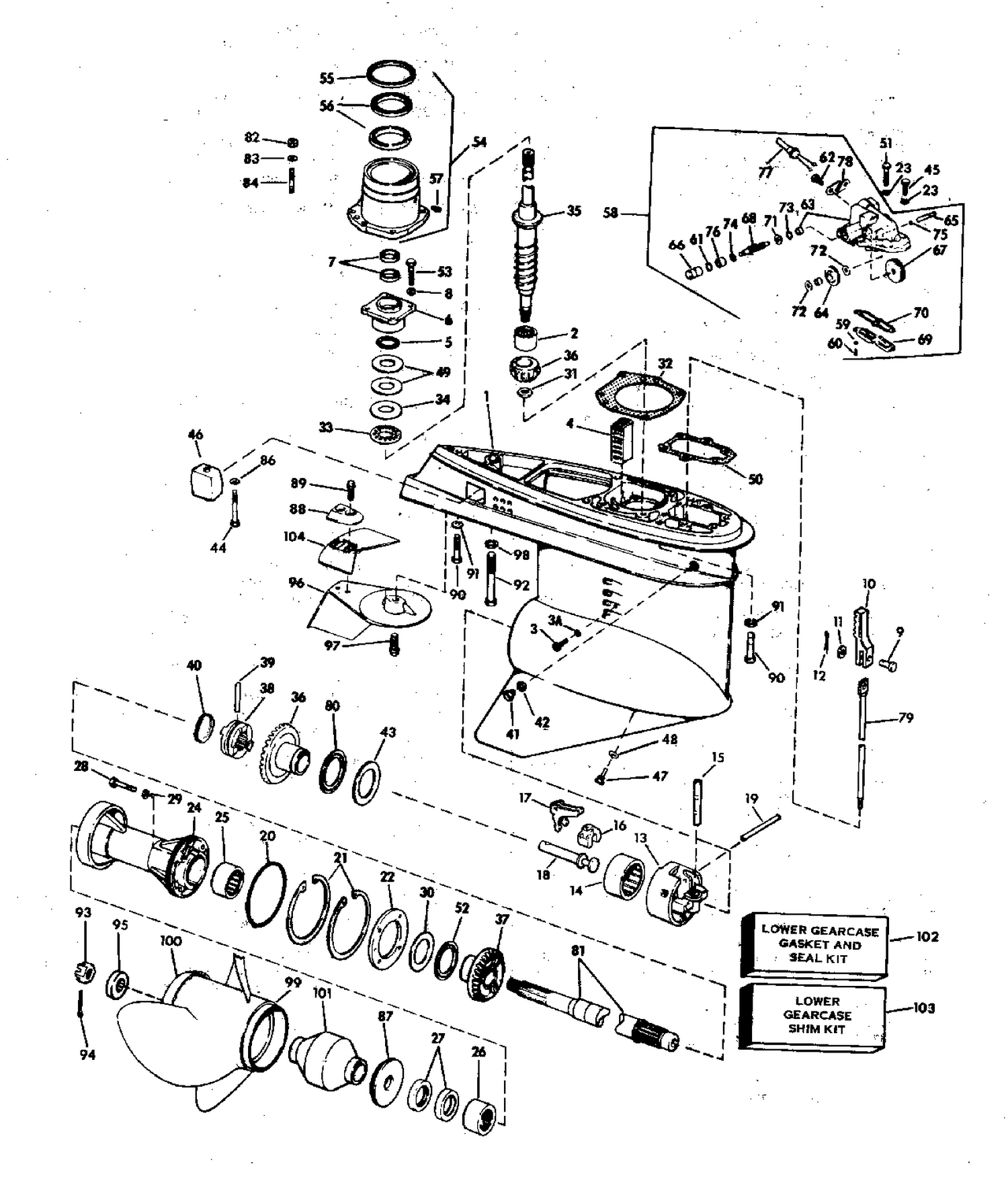 LOWER GEARCASE GROUP