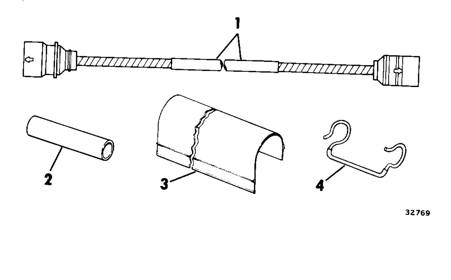 OUTBOARD EXTENSION CABLE KIT 55 THRU 235