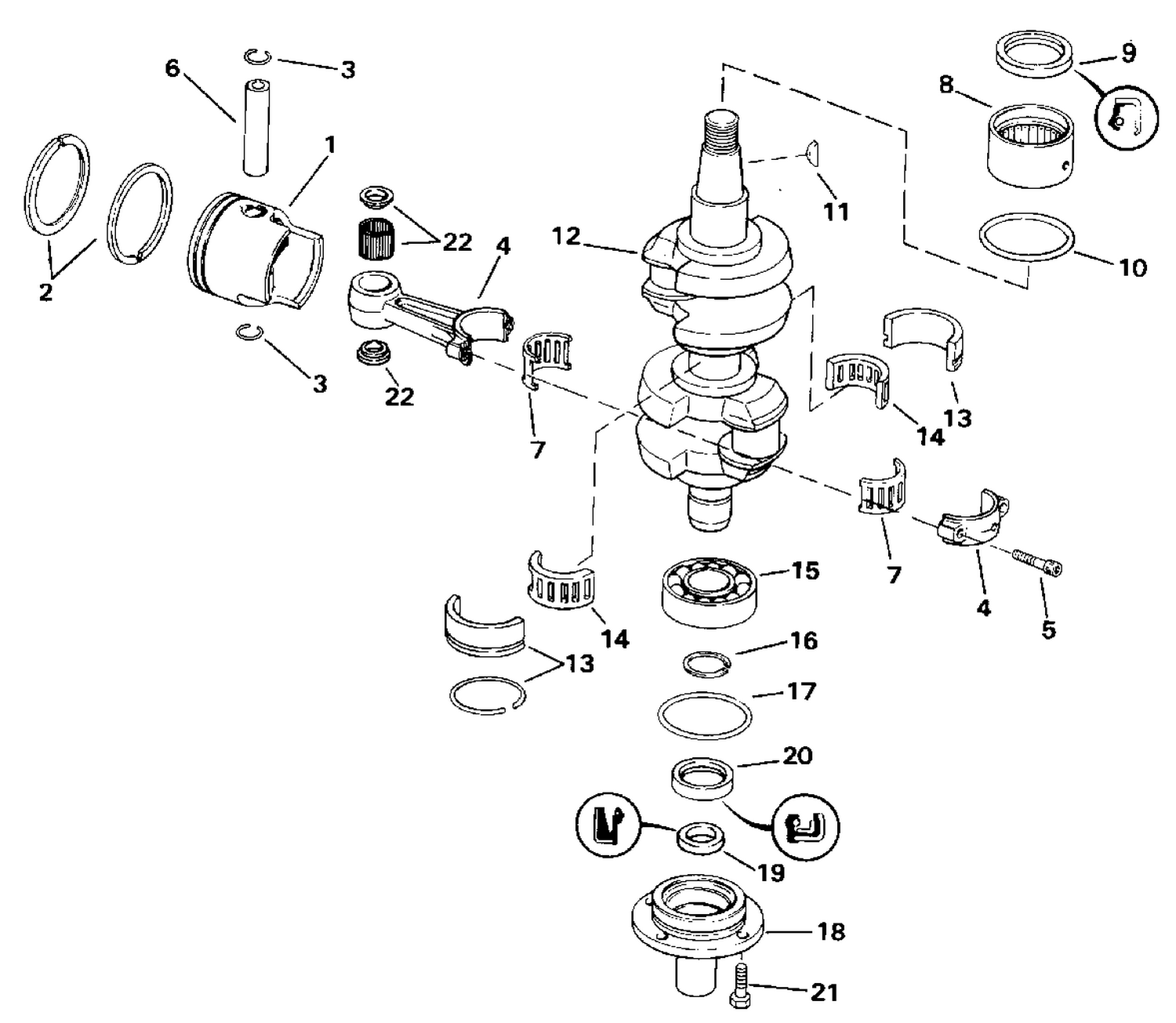 CRANKSHAFT & PISTON