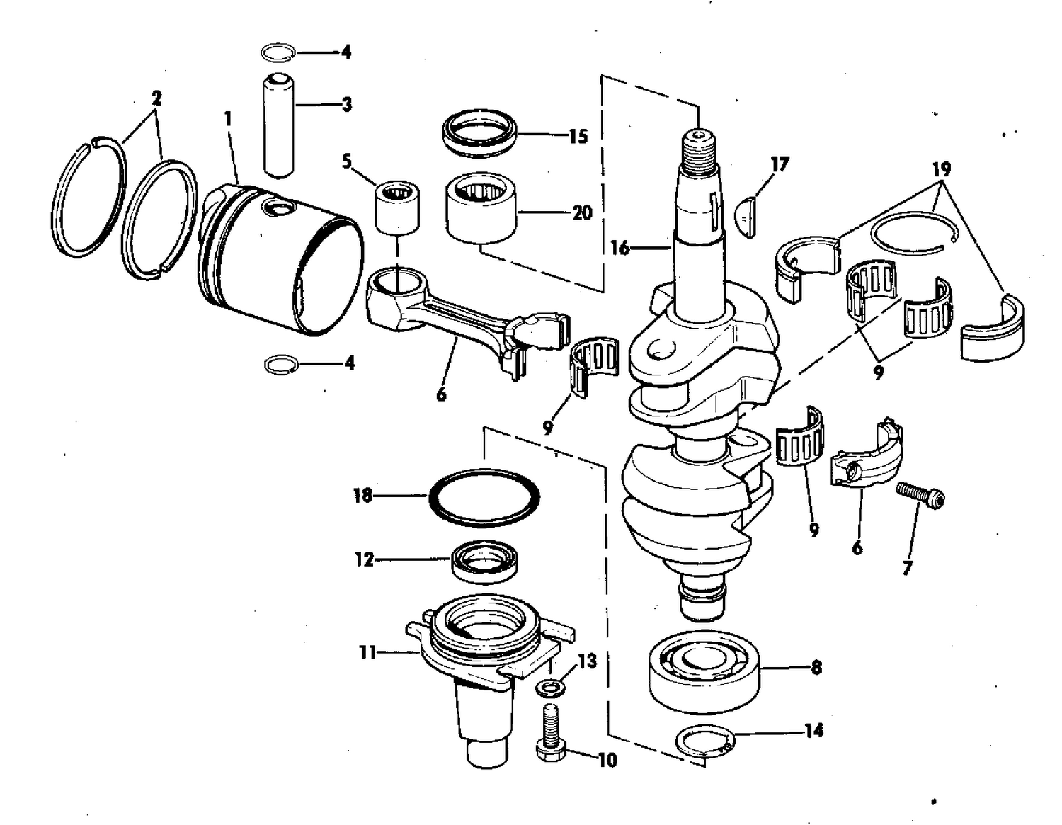 CRANKSHAFT AND PISTON
