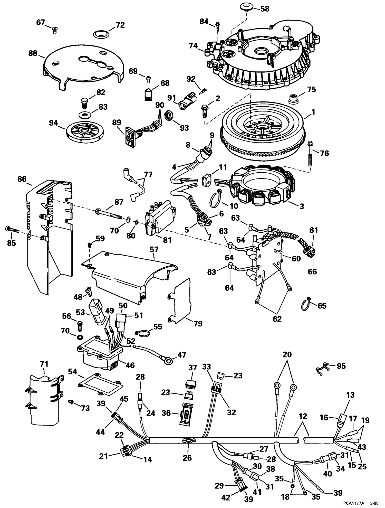 IGNITION SYSTEM -- 105WE MODELS