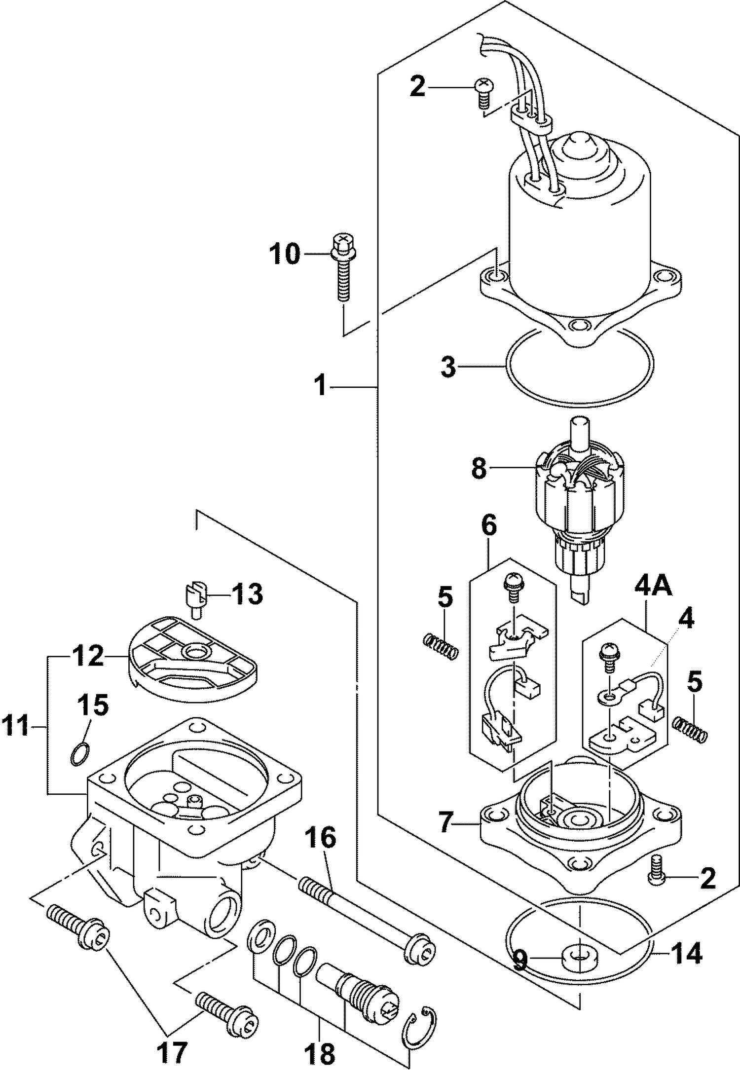 POWER TRIM & TILT ELECTRIC MOTOR