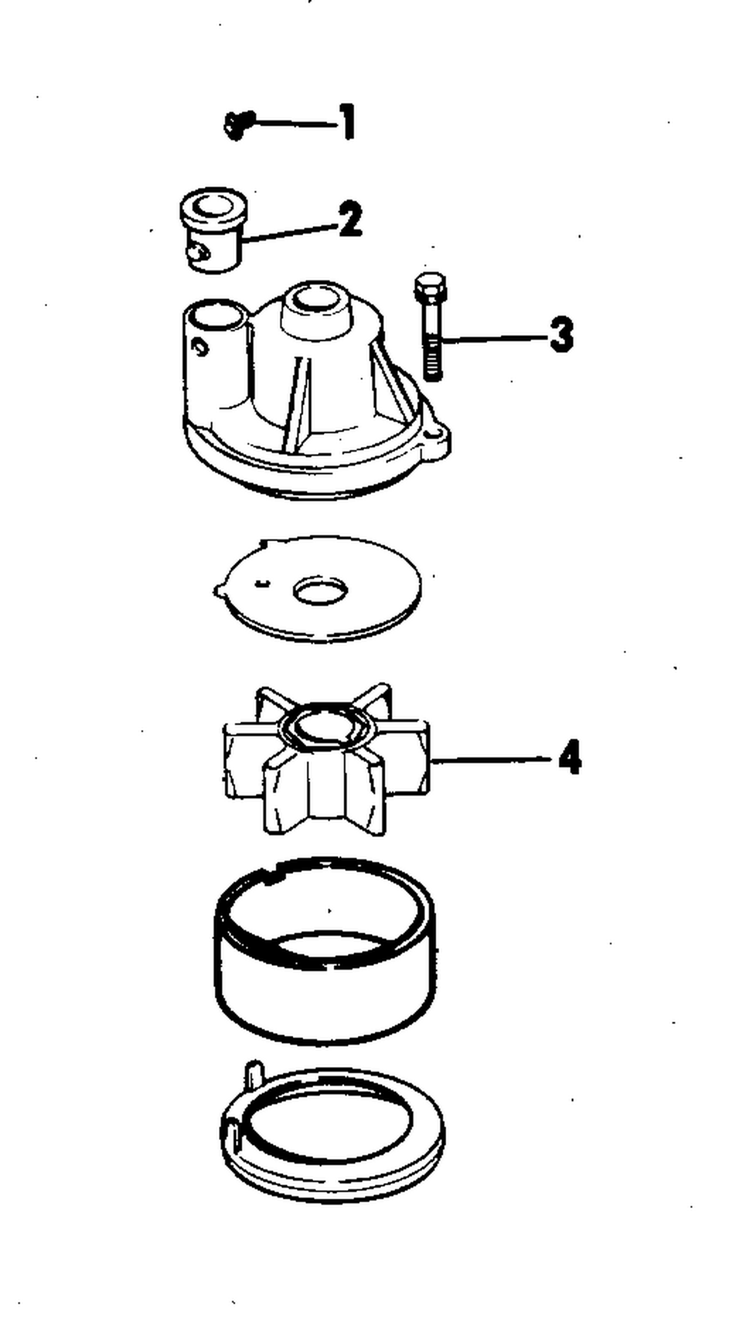 WATER PUMP REPLACEMENT KIT 2 & 4 HP (90 deg. GEARCASE)