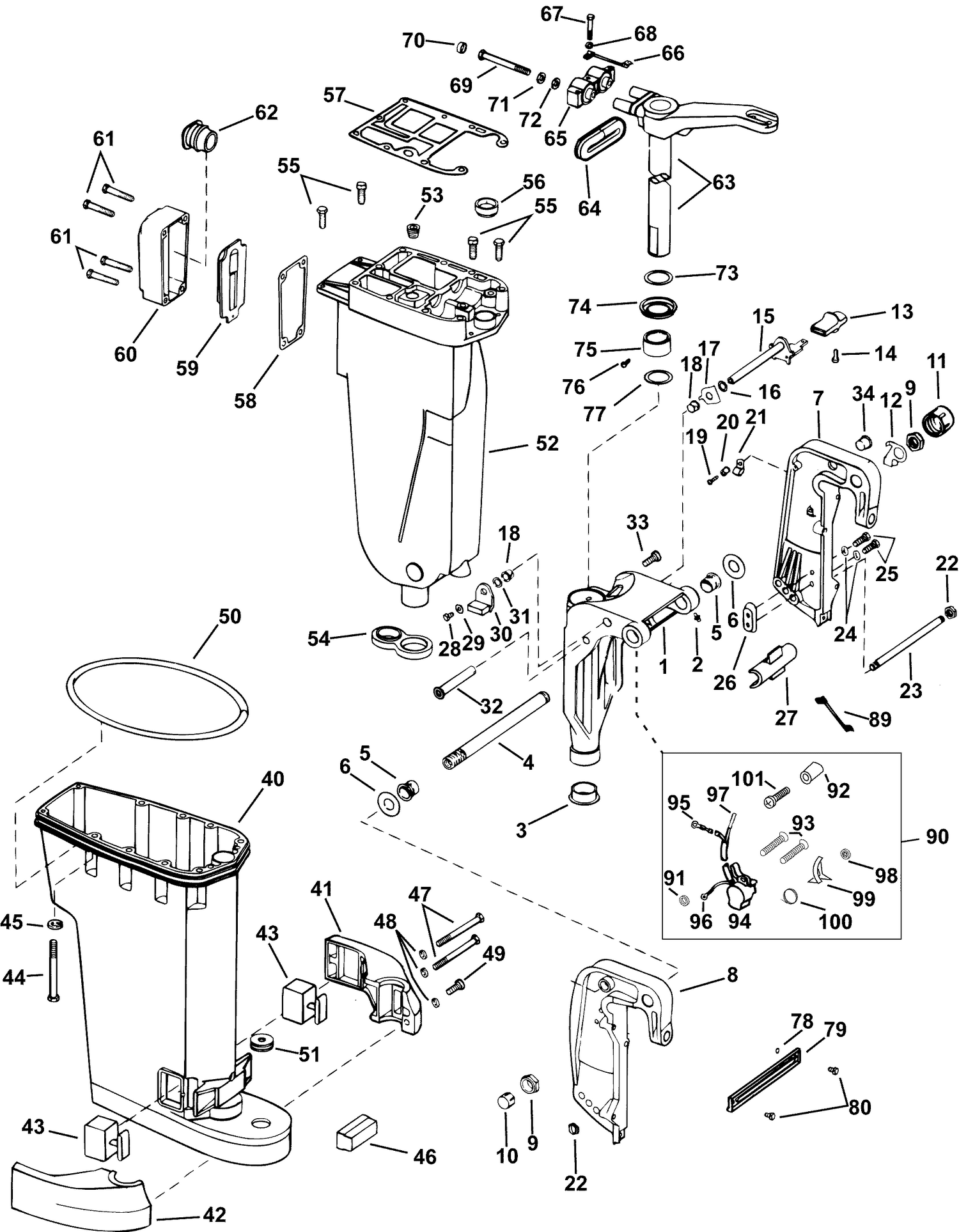 EXHAUST HOUSING / STERN BRACKET