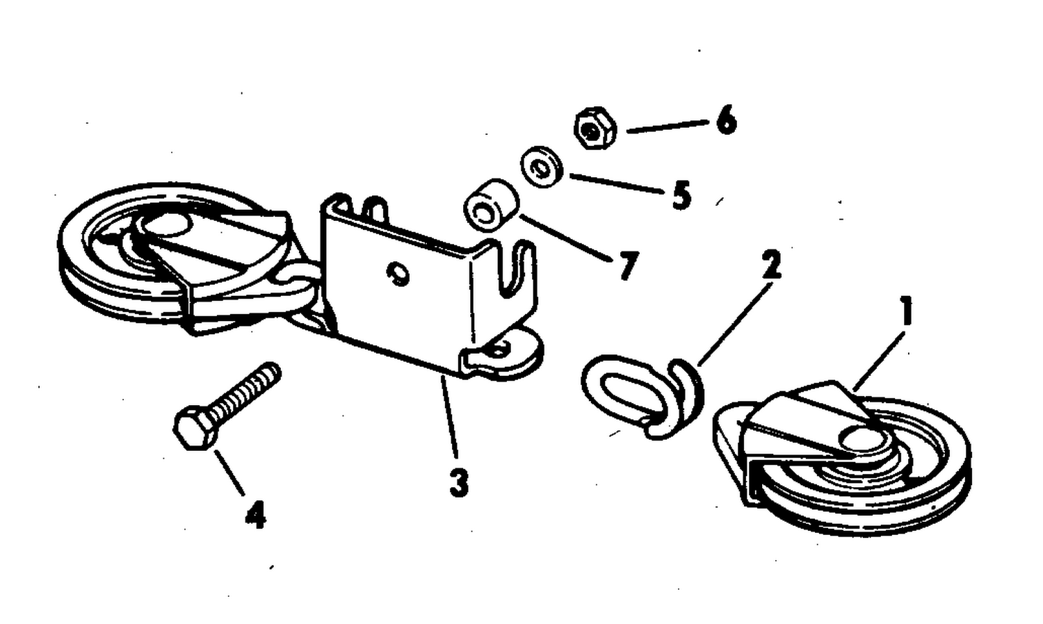 REMOTE CTRL. & STEERING CONN. KITS 40 HP CABLE PULLEY ONLY