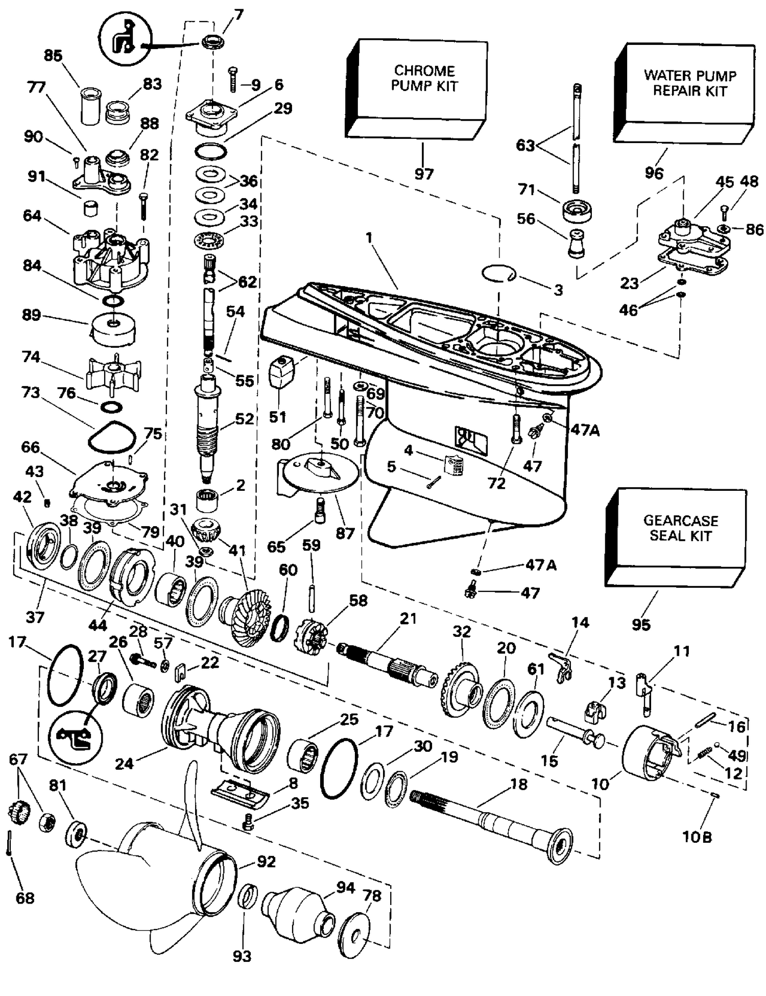 GEARCASE - COUNTER-ROTATION