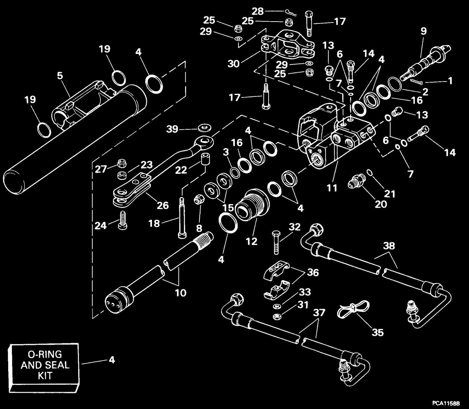 STEERING CYLINDER KIT -- STARBOARD -- V8 MODELS ONLY