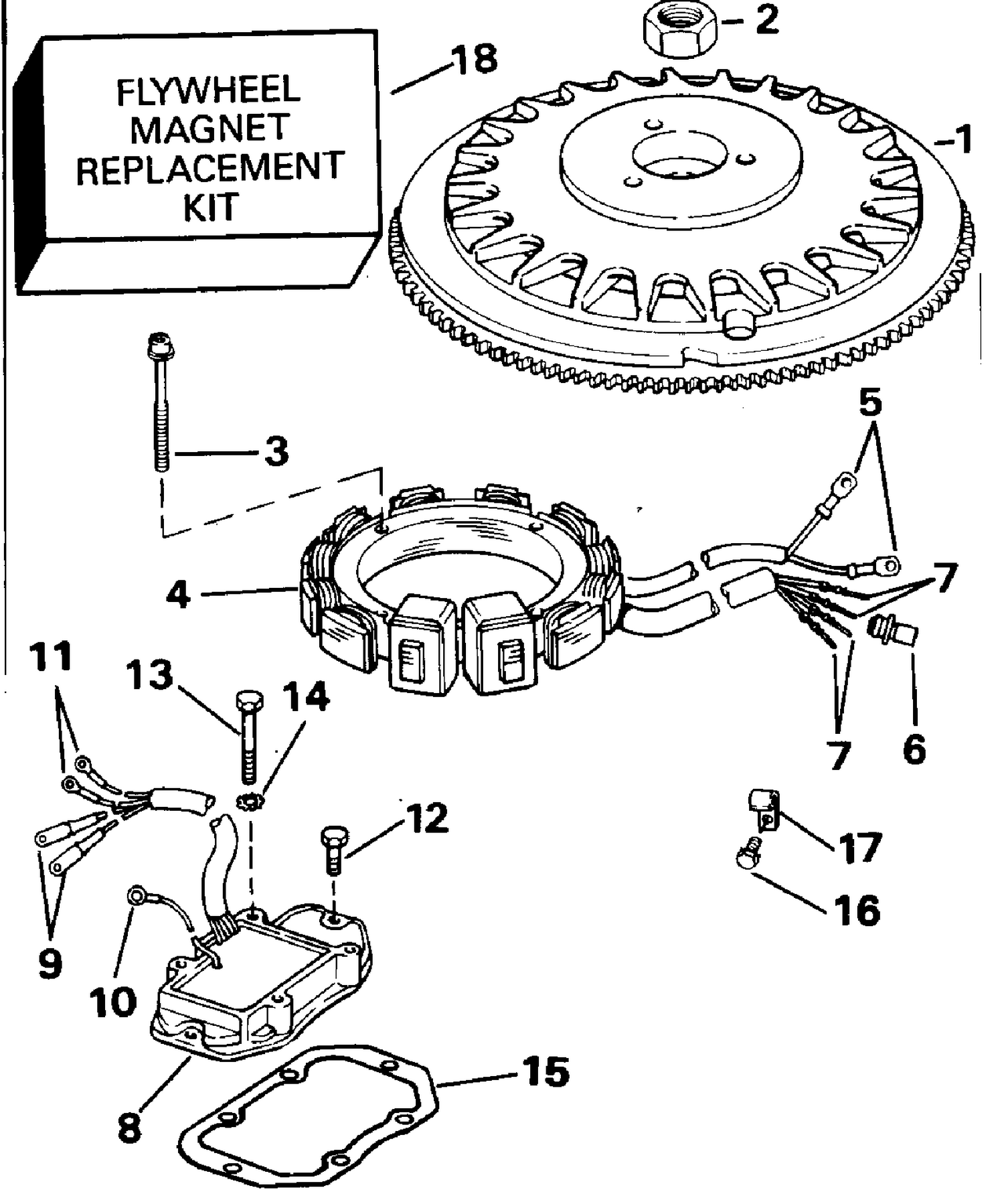 ALTERNATOR KIT, 35 AMP  - 155 MODELS