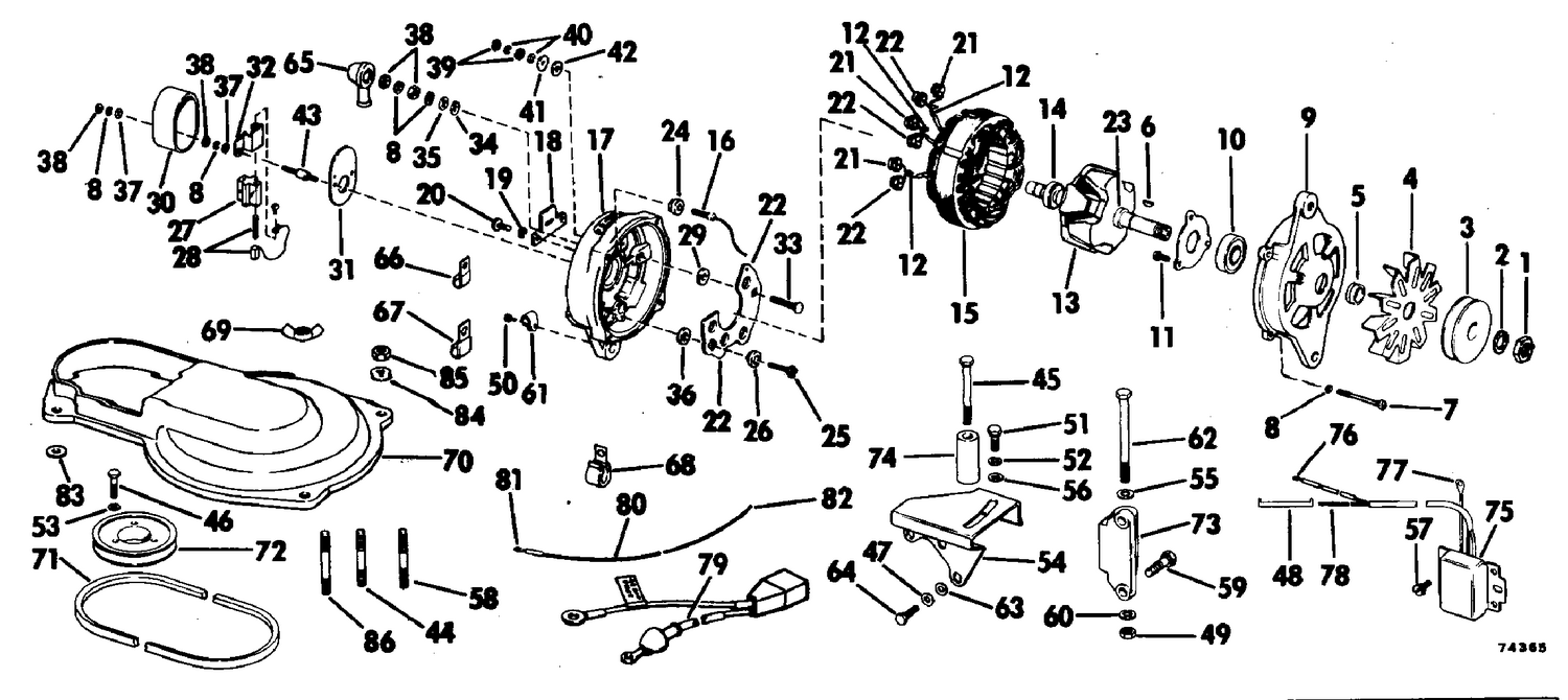 ALTERNATOR KIT-SAIL DRIVE