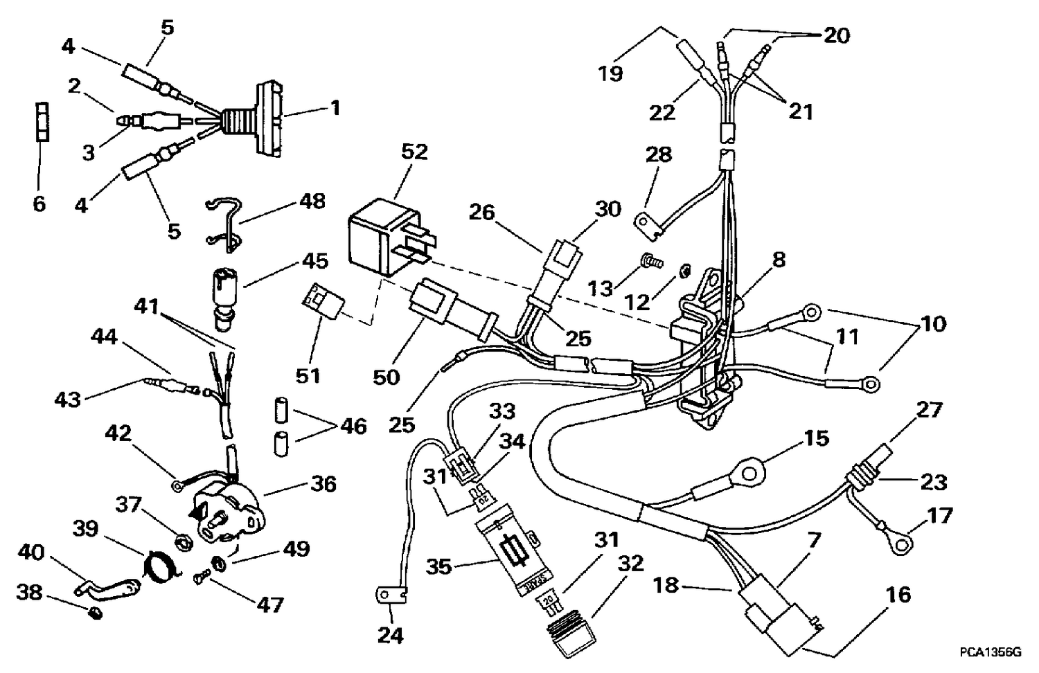 POWER TRIM/TILT ELECTRICAL - 50, 60, 70 MODELS