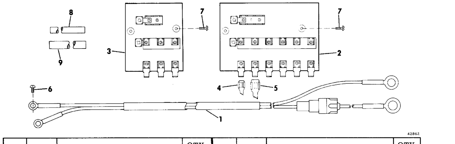 OUTBOARD POWER CABLE KIT 17'