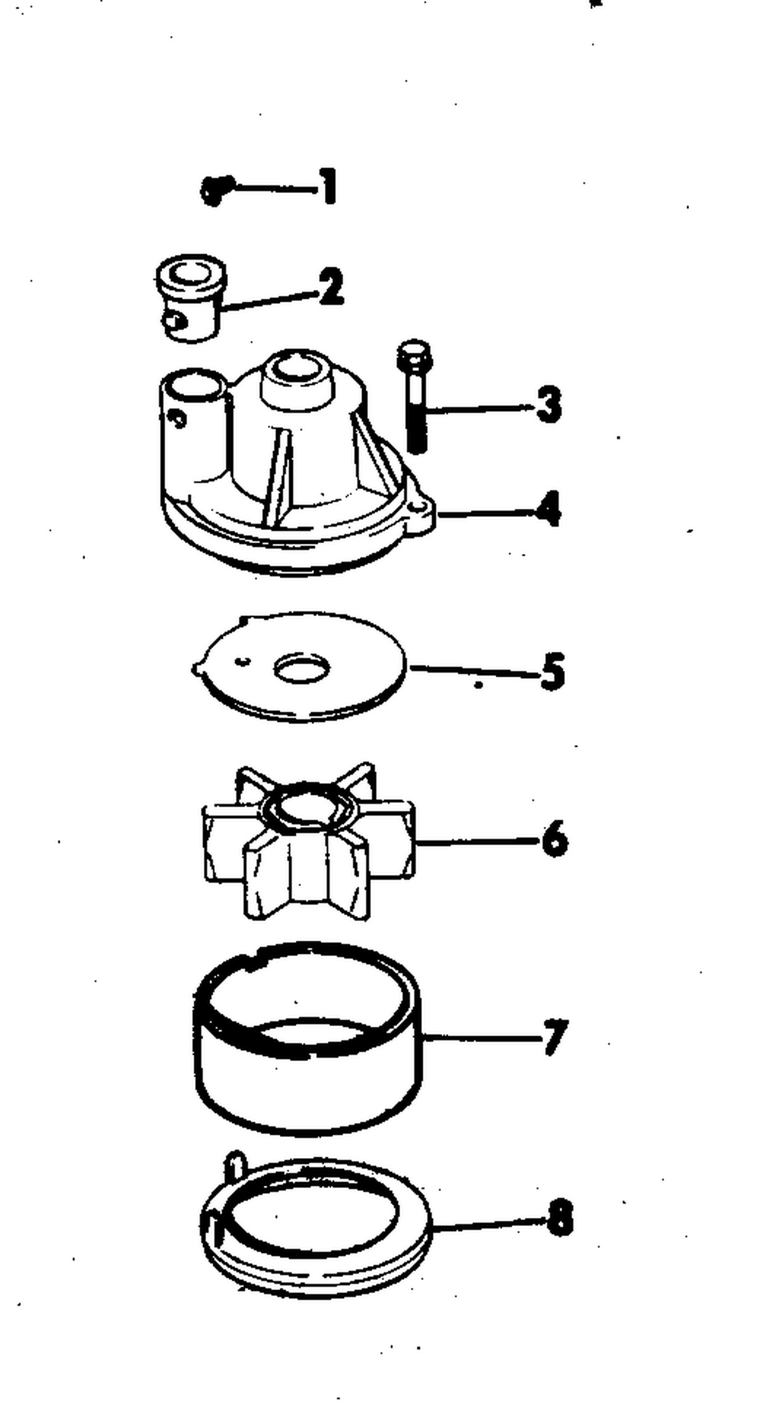 WATER PUMP REPLACEMENT KIT 2 - 4 HP 90 DEGREES GEARCASE