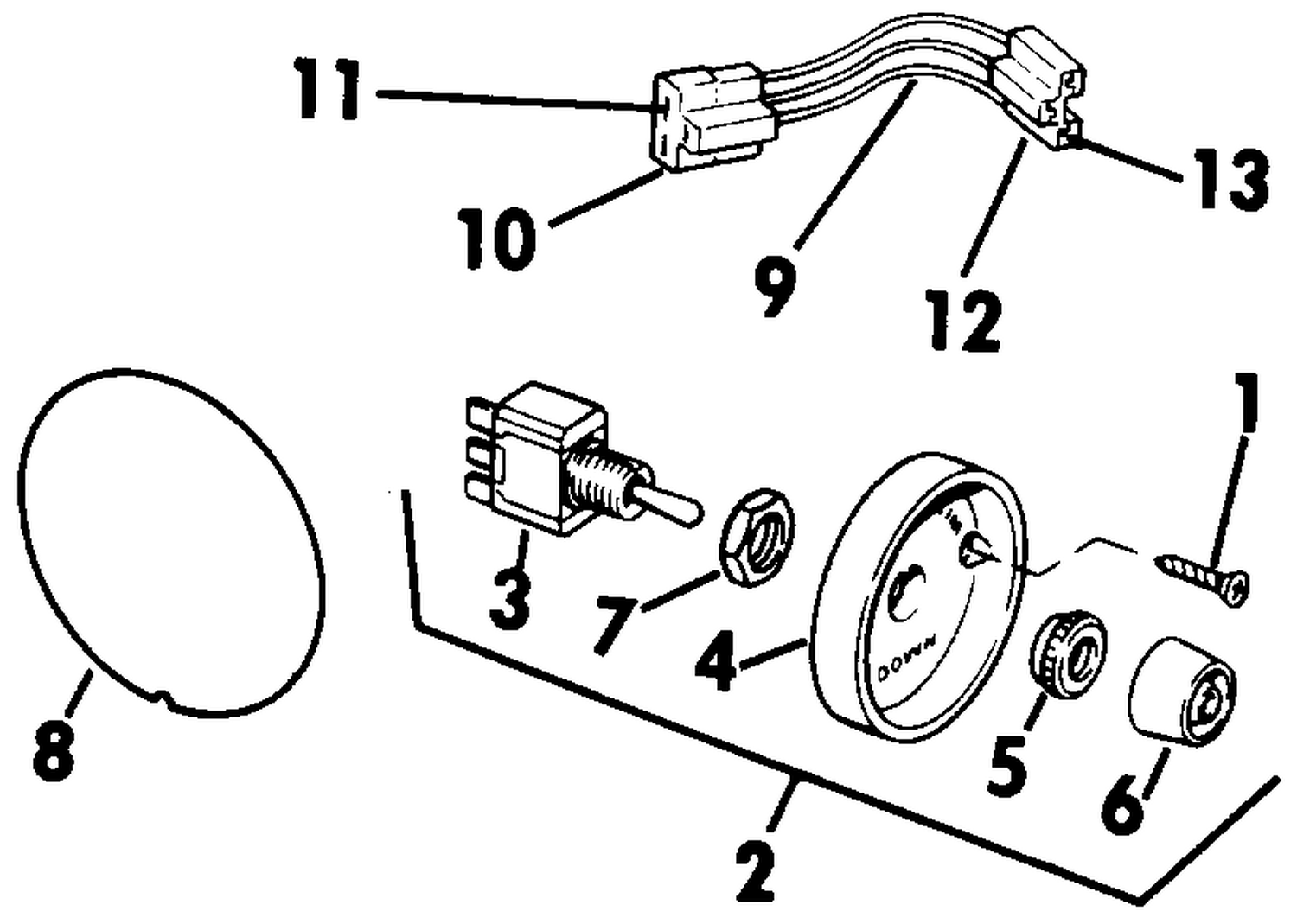 TRIM/TILT SWITCH CONVERSION KIT P/N 174290