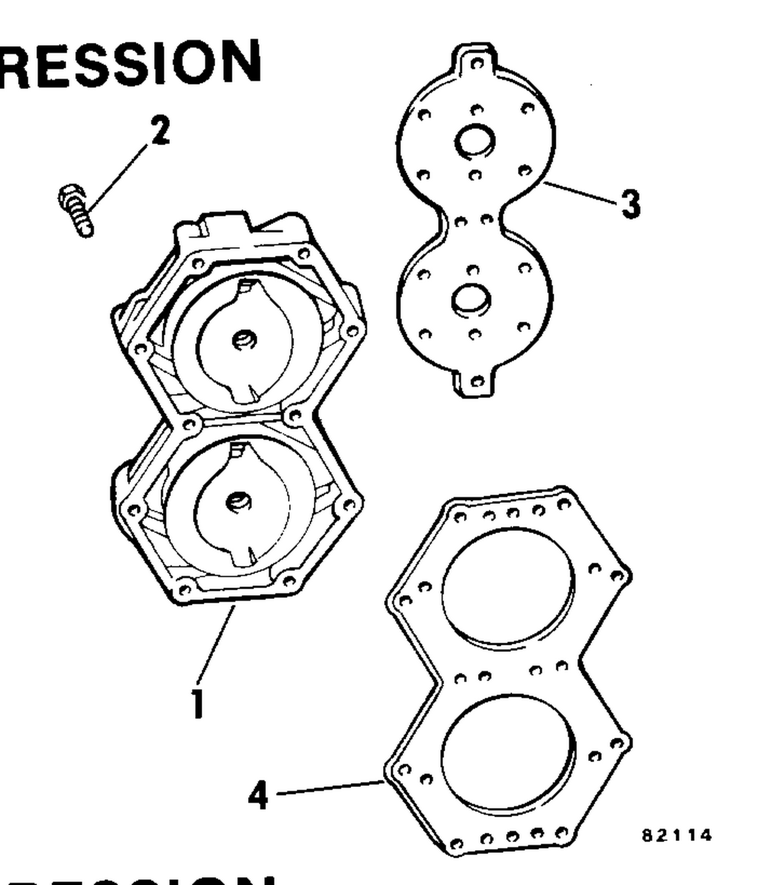 CYLINDER HEAD KIT-LOW COMPRESSION 85-100-115-140