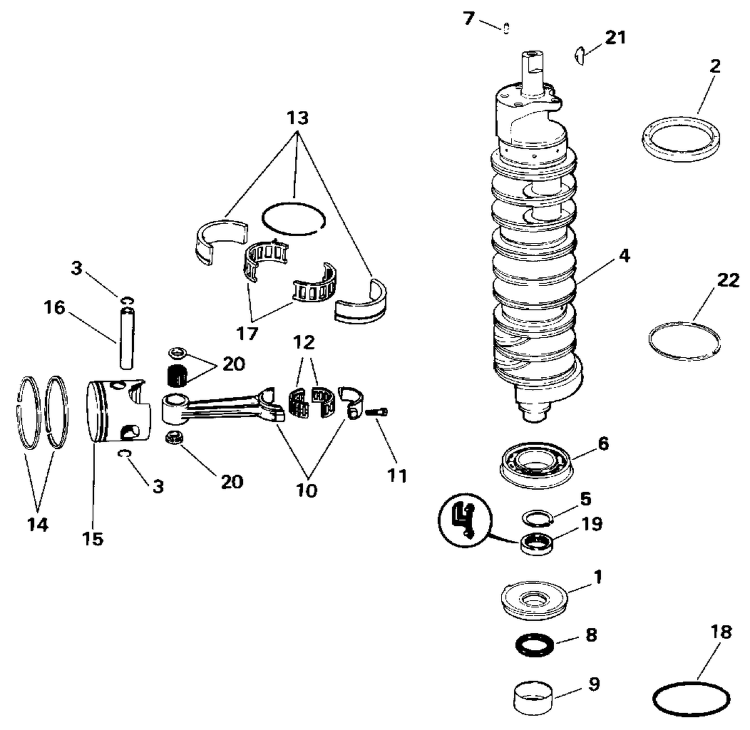 CRANKSHAFT & PISTON