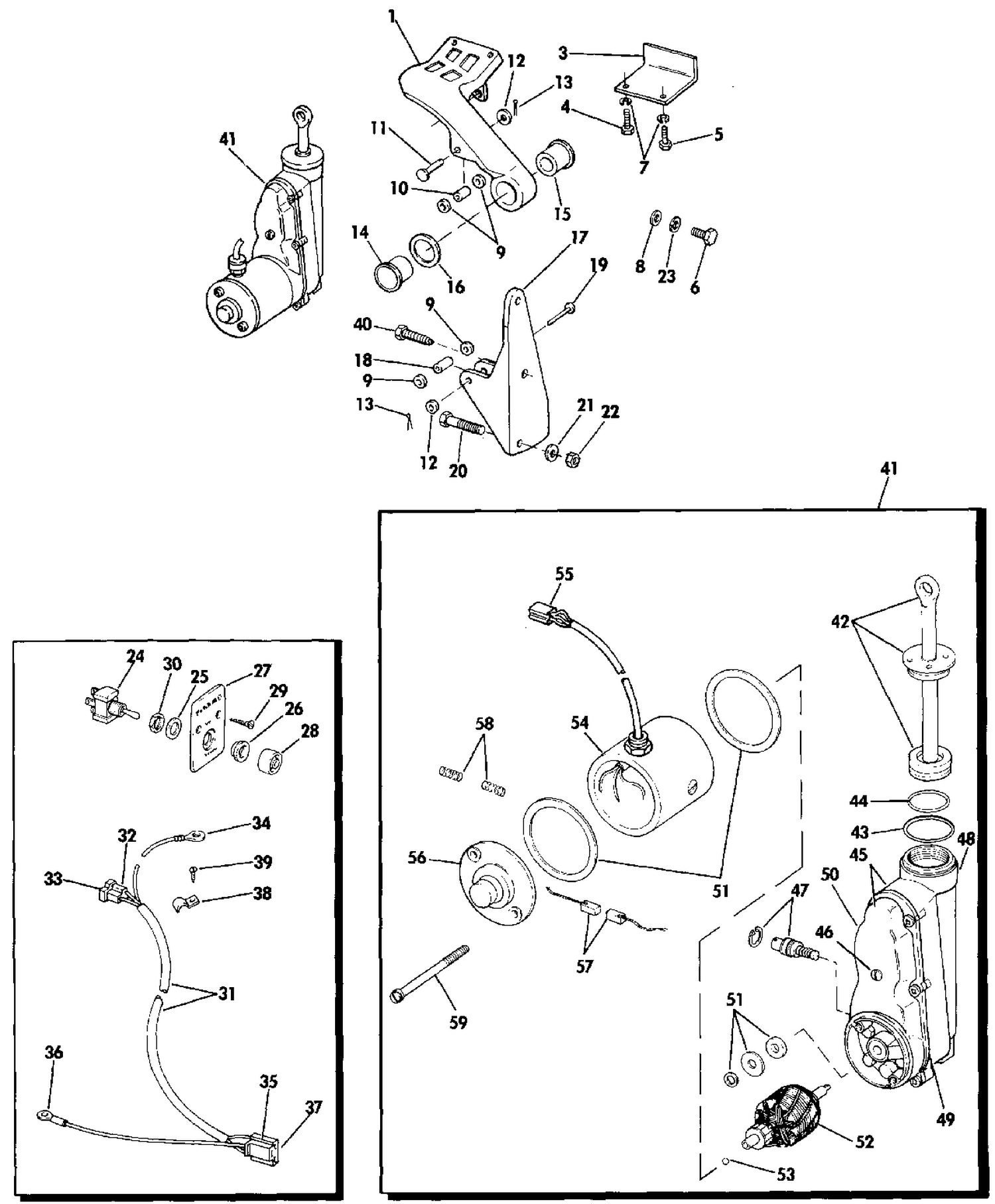 POWER TILT KIT 75 SHORT SHAFT MODELS