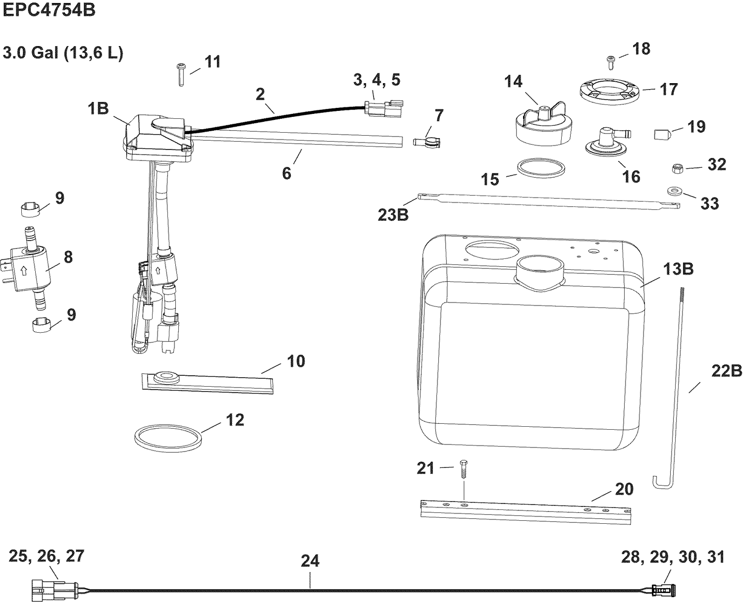 REMOTE OIL TANK 3.0 GAL (13.6 L)