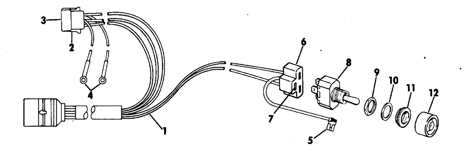 TILT CABLE ASSEMBLY OPTIONAL ITEM-120-245 HP W/MANUAL TRIM