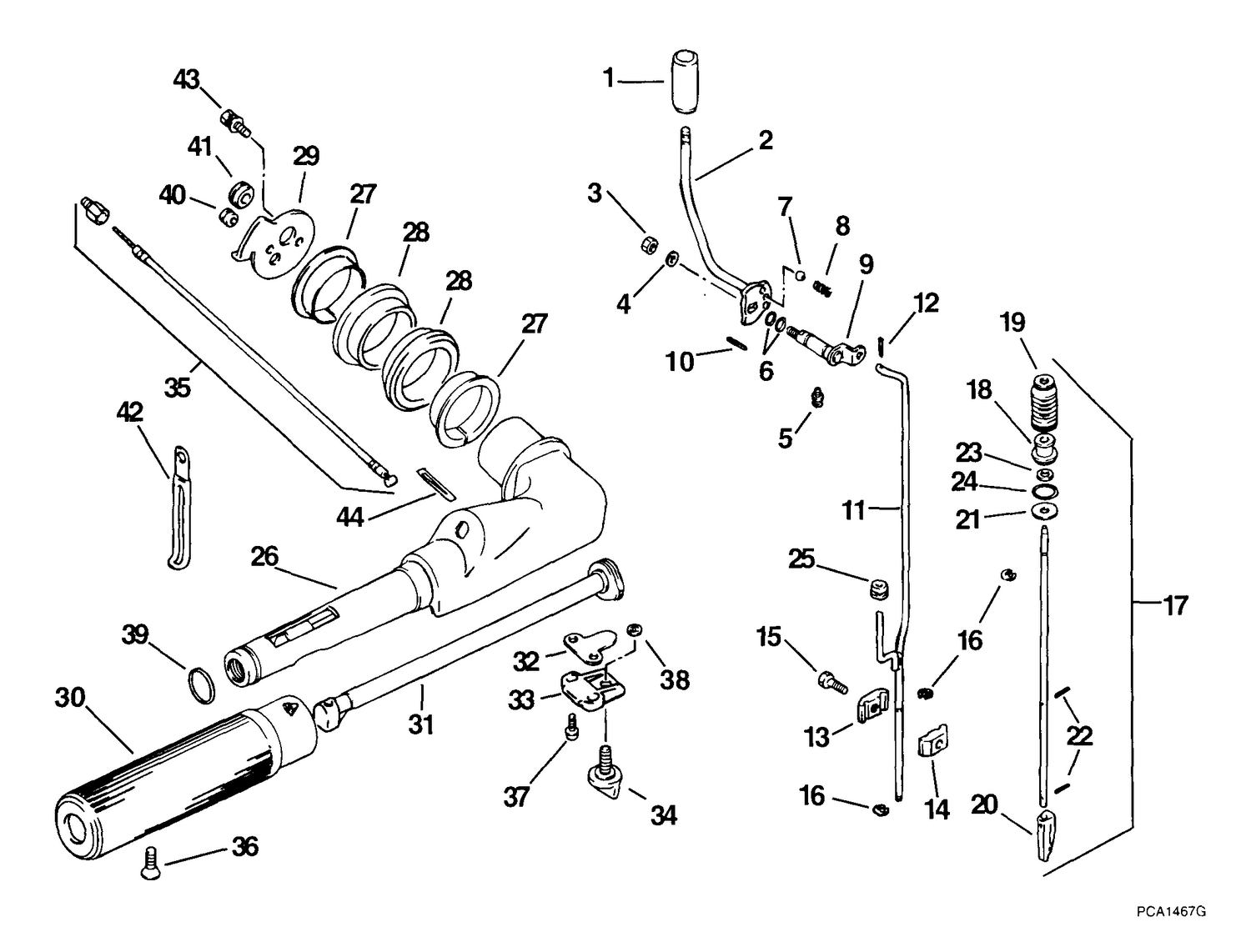 SHIFT & TILLER HANDLE