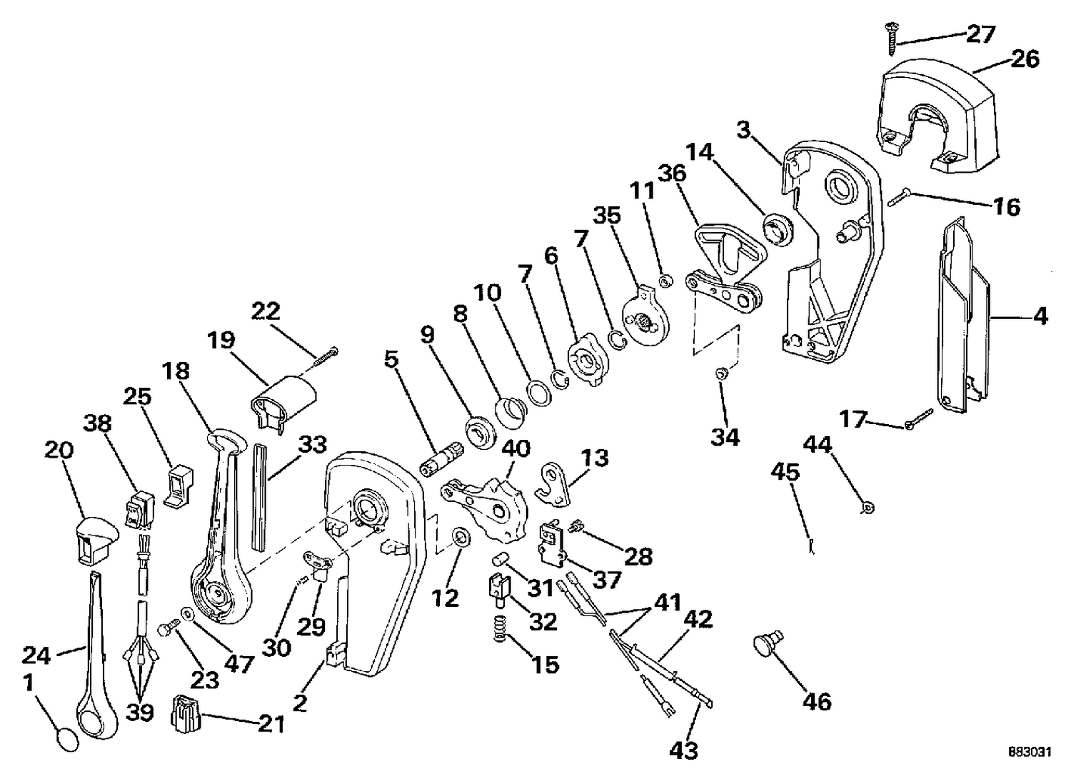 REMOTE CONTROL ASSEMBLY - BINNACLE MOUNT