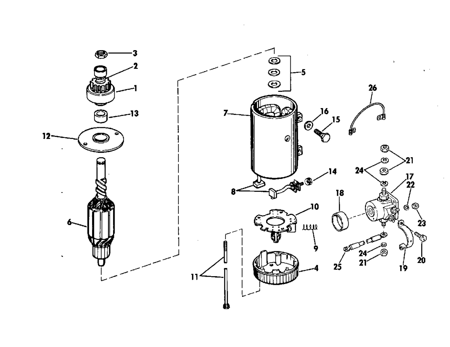 ELECTRIC STARTER & SOLENOID PRESTOLITE MODELS MGD-4110