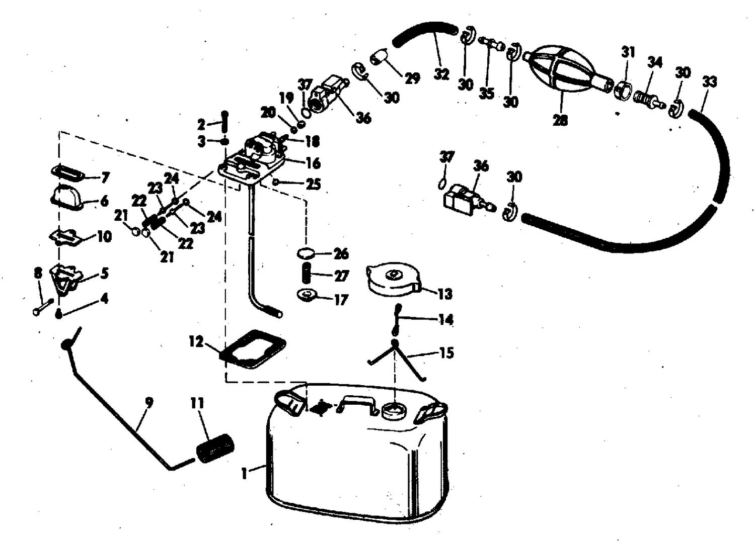 6 GALLON FUEL TANK KIT 4 HP THRU 140 HP