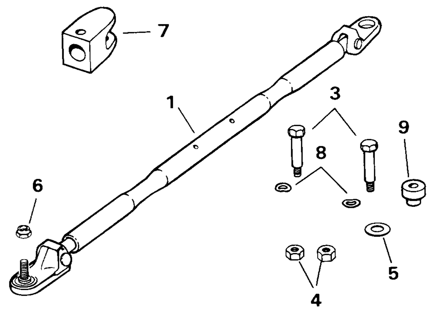 ADJUST. TIE BAR KITS, V6 POWER STEERING TO COUNTER ROTATION