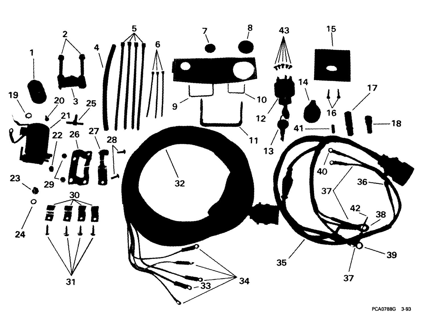 REMOTE ELECTRIC START KIT 20, 25, 30, & 35 ROPE & TE MODELS (2-CYL)