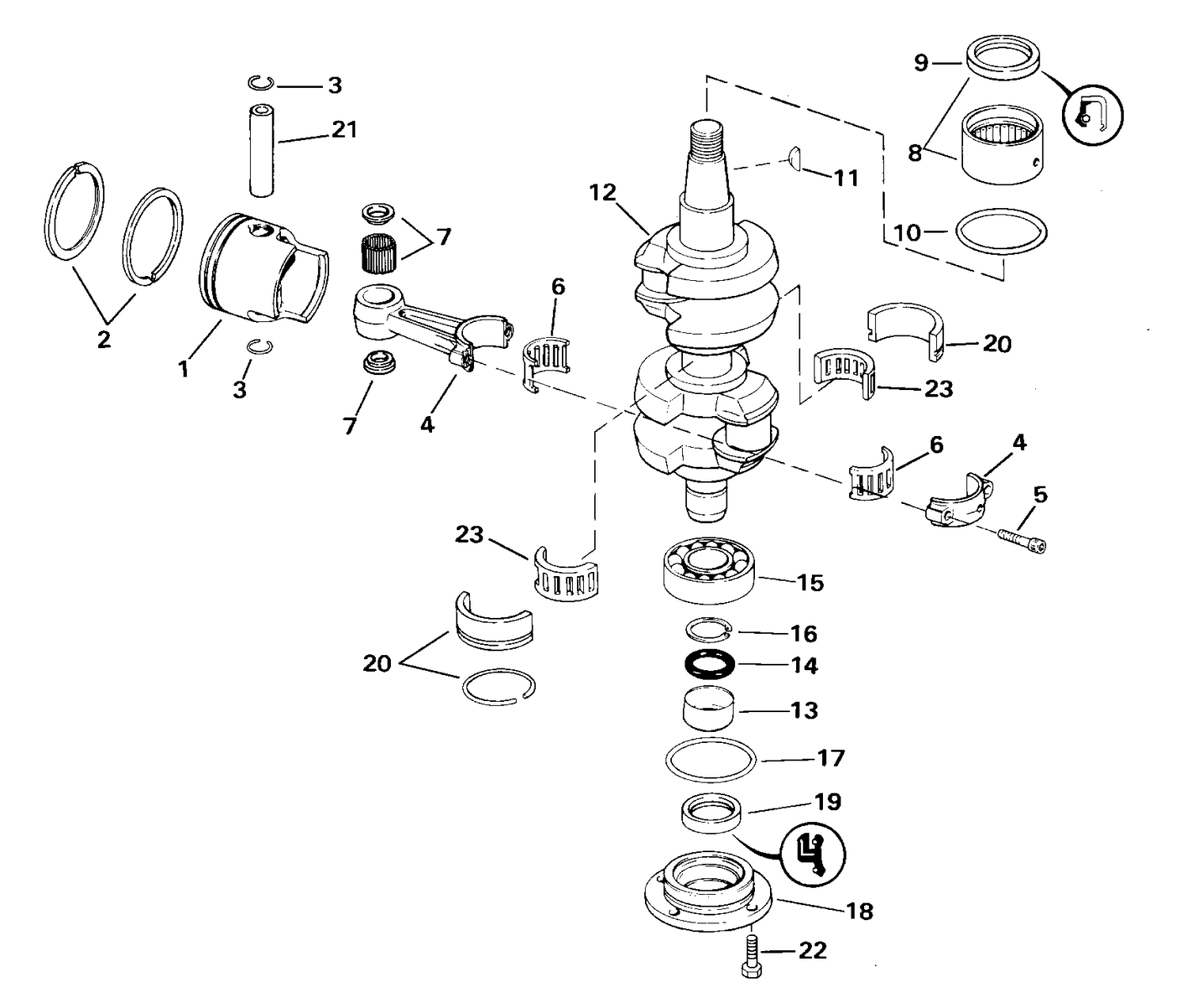 CRANKSHAFT & PISTON