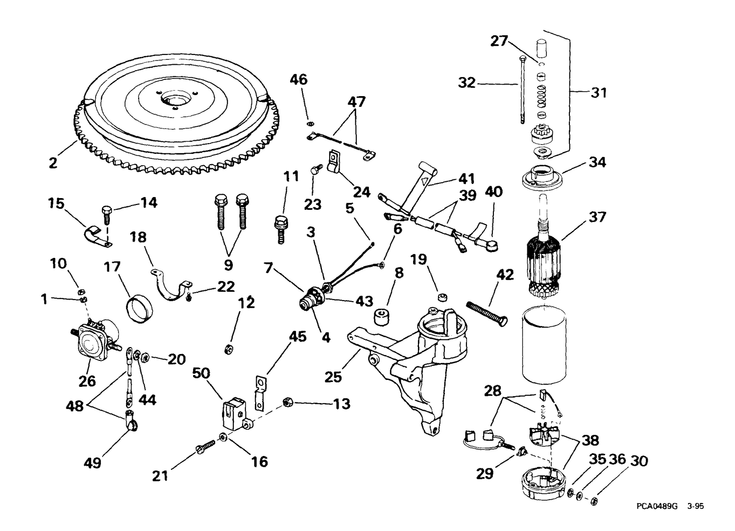 TILLER ELECTRIC STARTING KIT -- 20, 25, 30, 35 (2-CYLINDER)