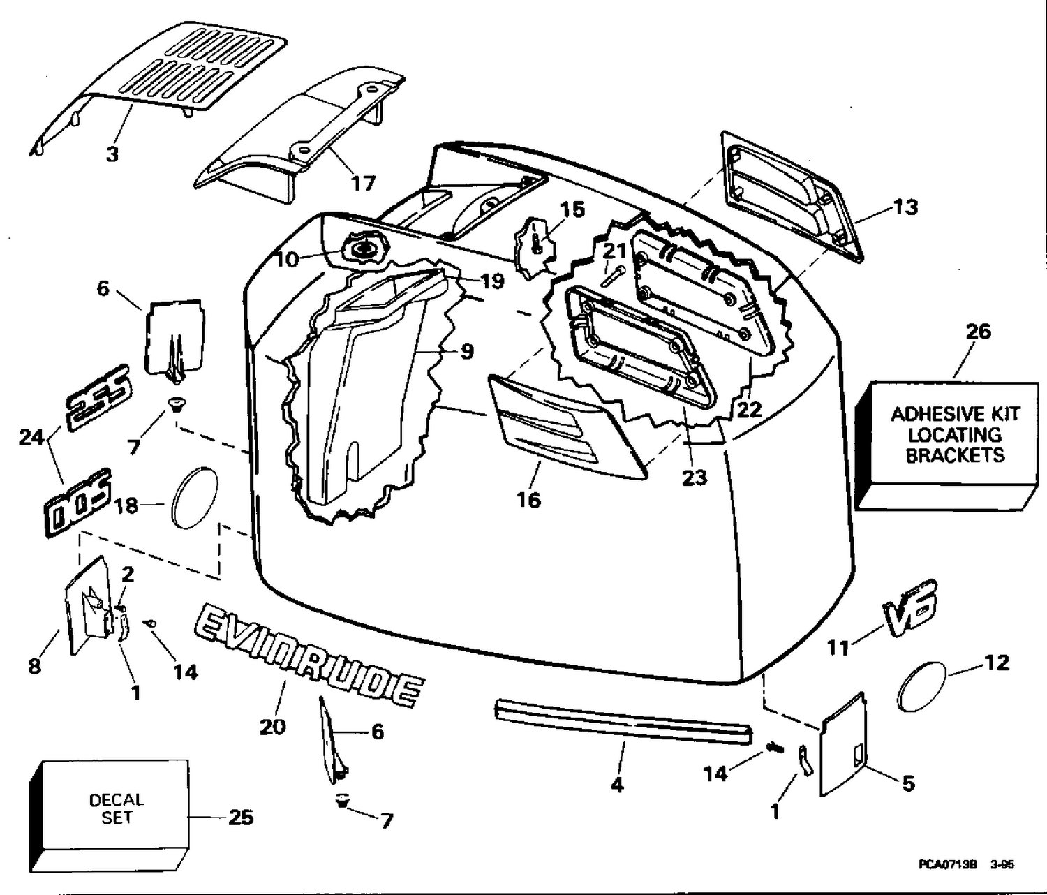 ENGINE COVER - EVINRUDE - 200STL, 225STL