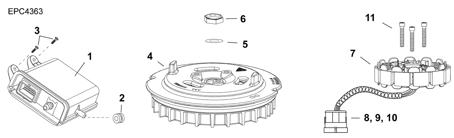 02-3_EMM, STATOR, FLYWHEEL