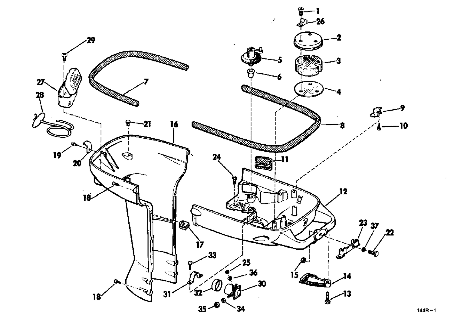 LOWER MOTOR COVER GROUP ELECTRIC SHIFT
