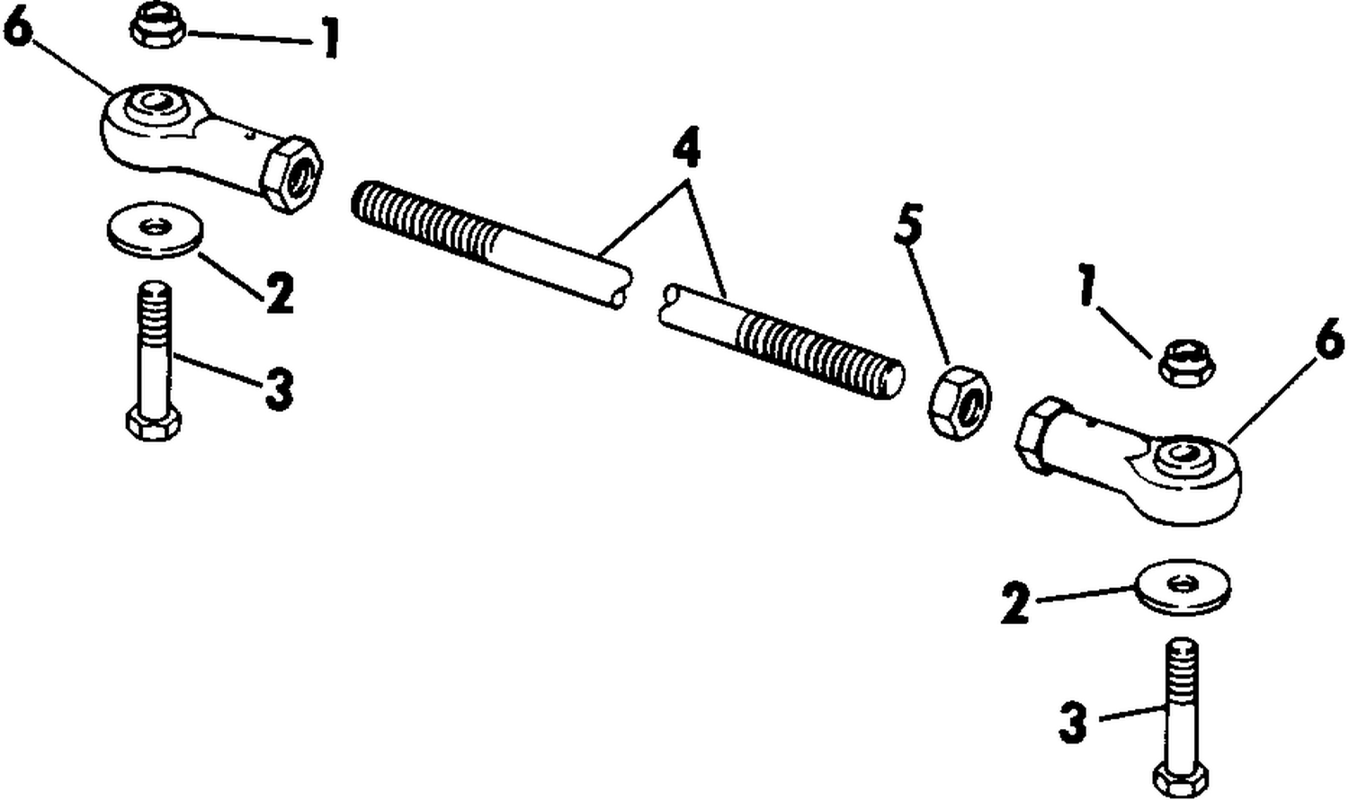 FIXED TIE-BAR KITS 40 THRU V-6 - DUAL ENGINE