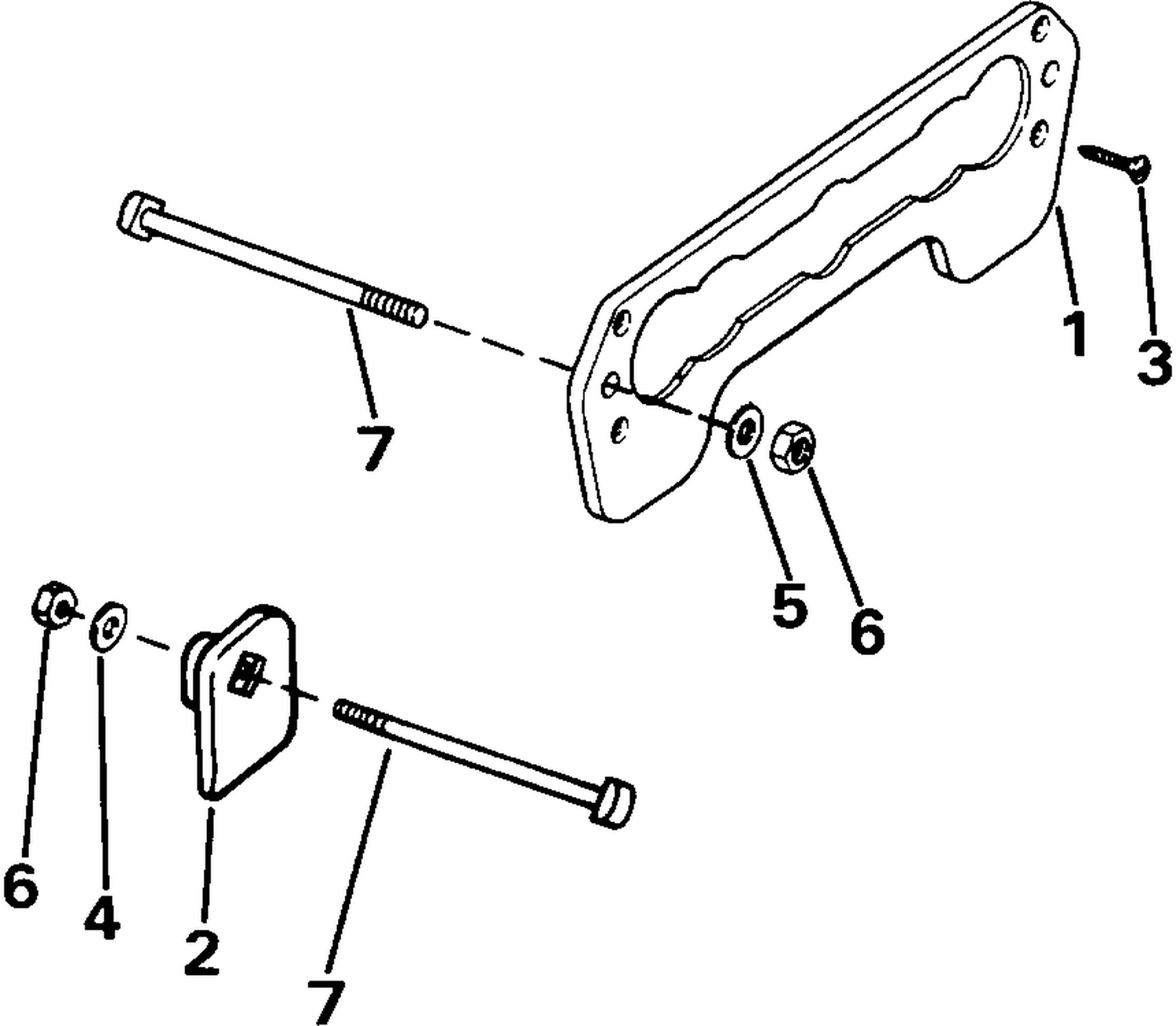 TRANSOM PLATE KIT 40 THRU 55