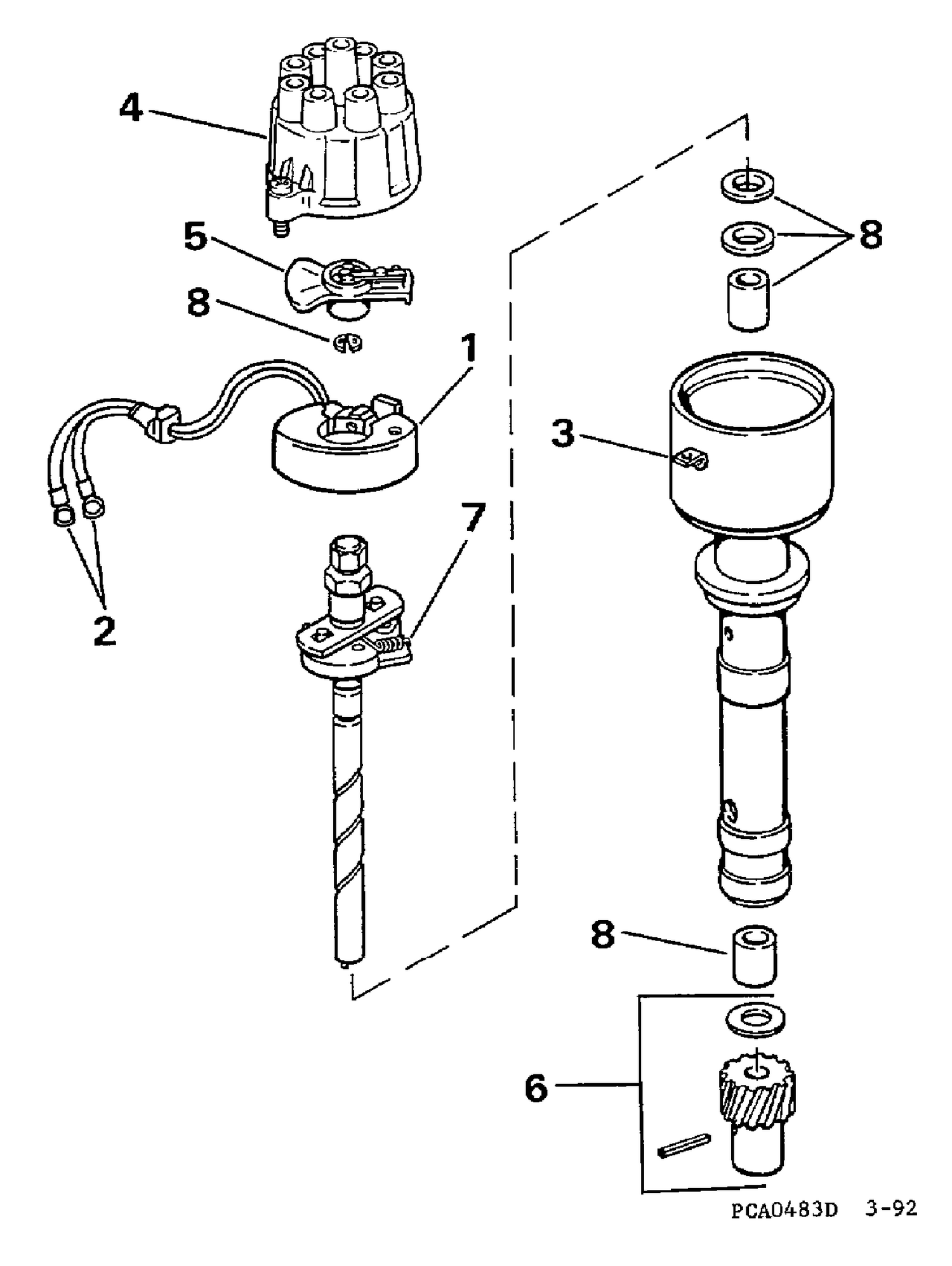 DISTRIBUTOR - 2V & 4V MODELS
