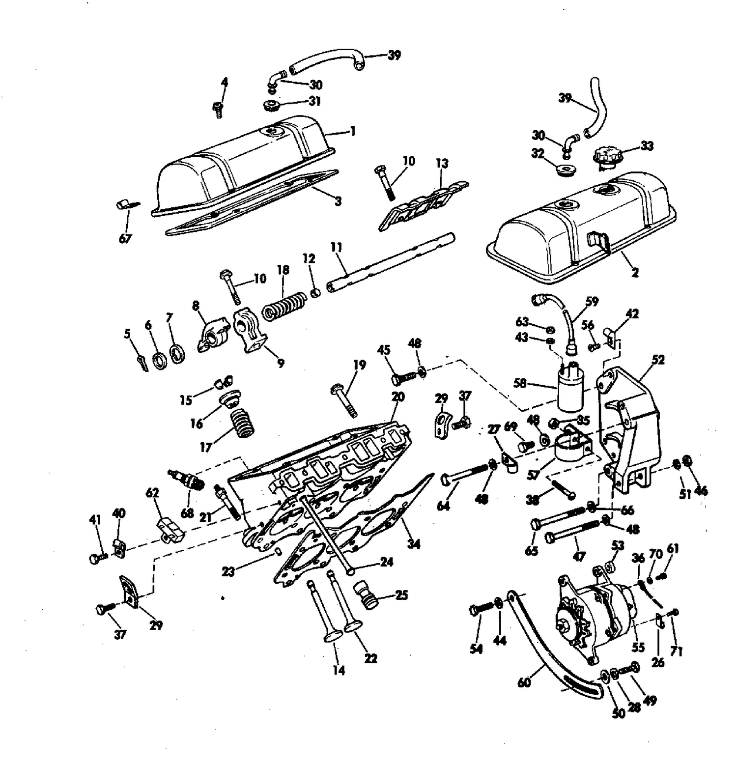 HEAD AND ROCKER ARM GROUP 155 HP