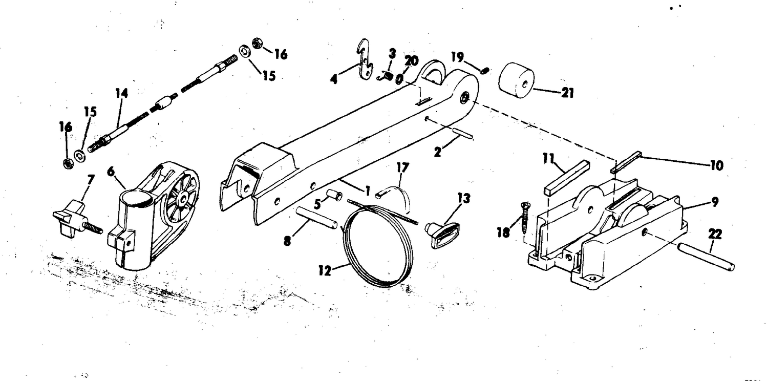 BOW ARM AND DECK BRACKET GROUP BOW MOUNT MODELS