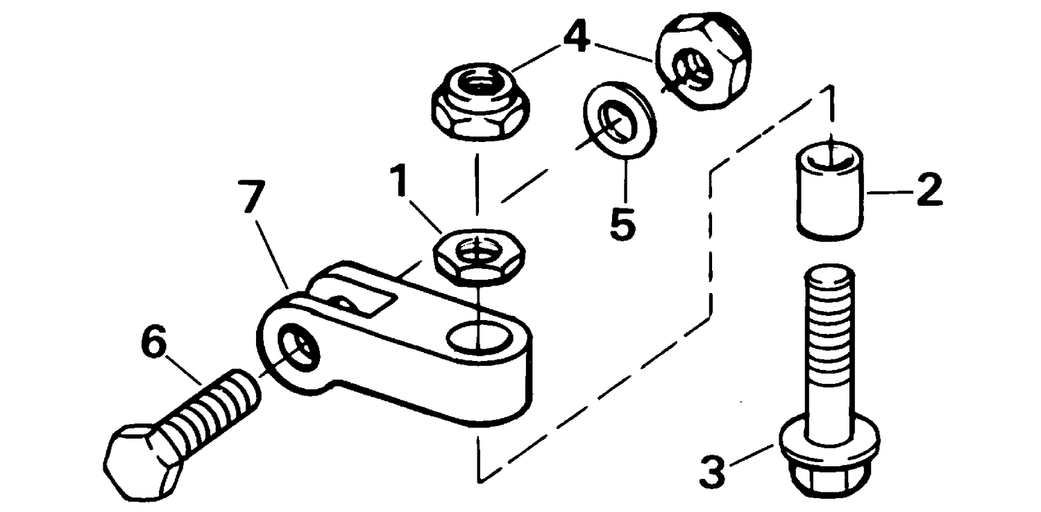 STEERING BOLT & CLEVIS ASSEMBLY KIT - 9.9 THRU 40