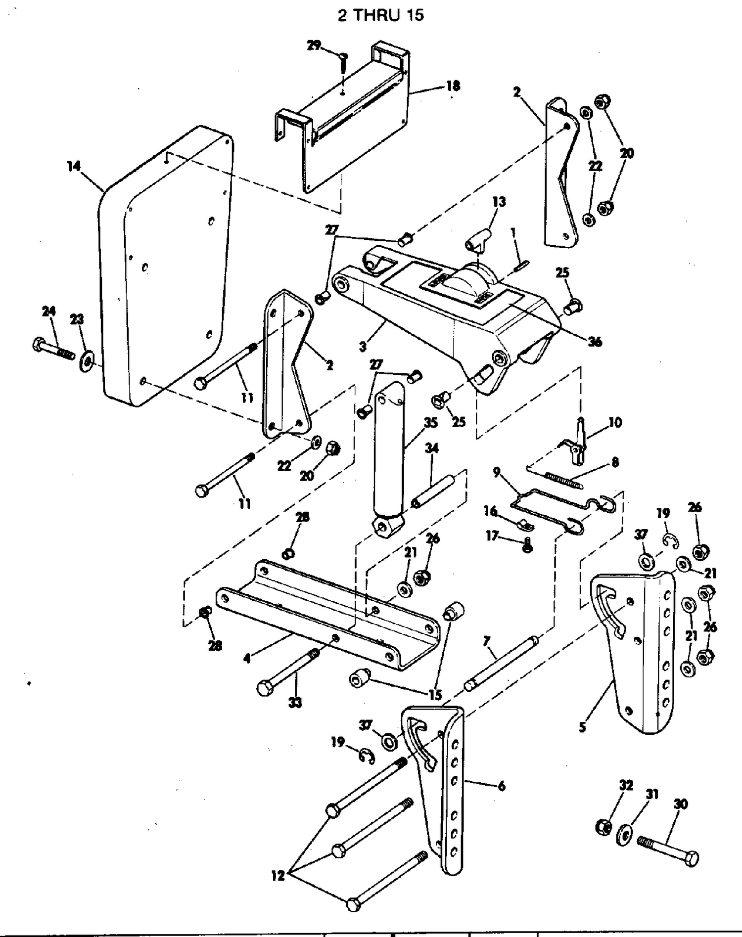 AUXILIARY MOTOR BRACKET KIT 2 THRU 15