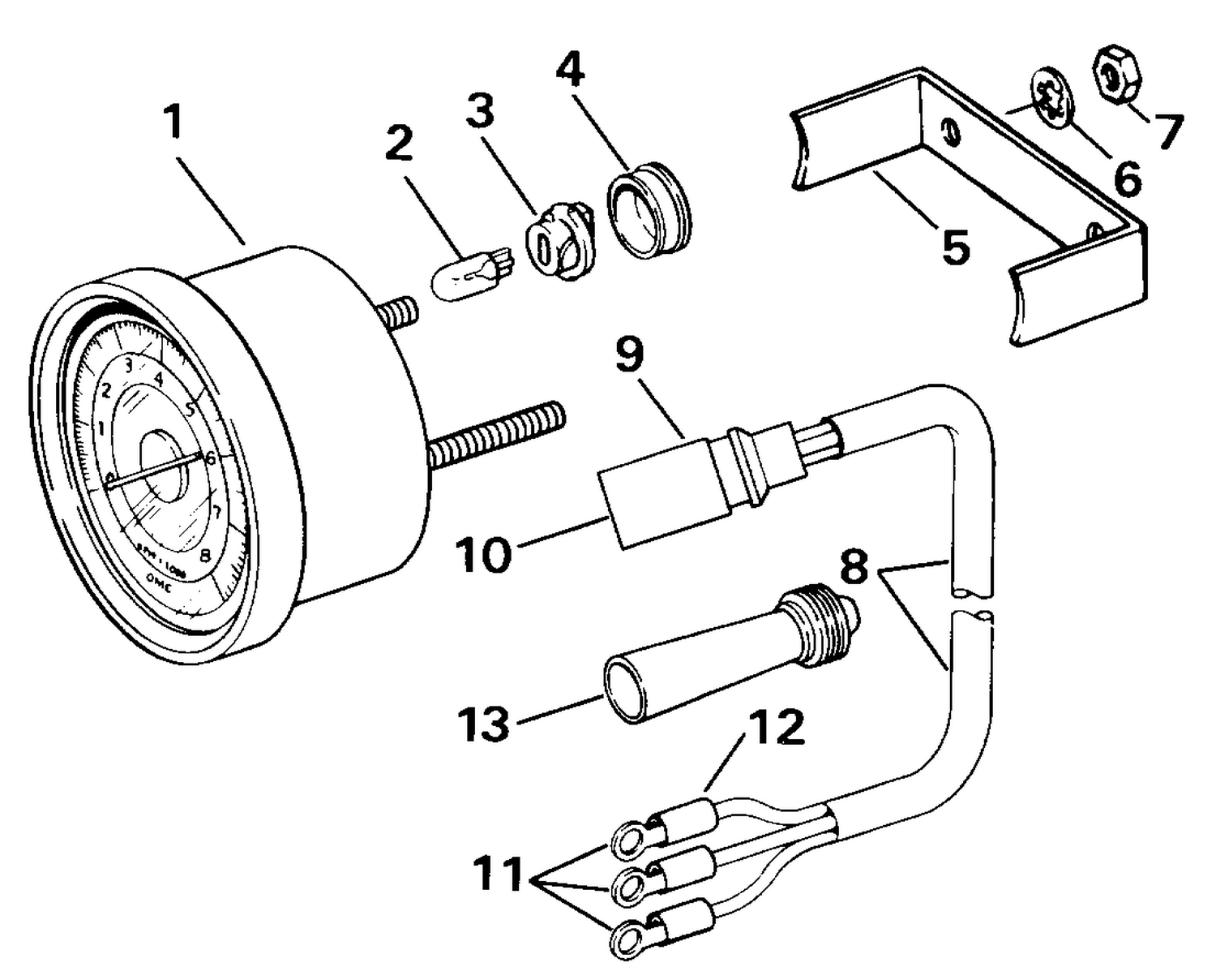 TACHOMETER KITS - FLUSH MOUNT - ANALOG - PLUG-IN