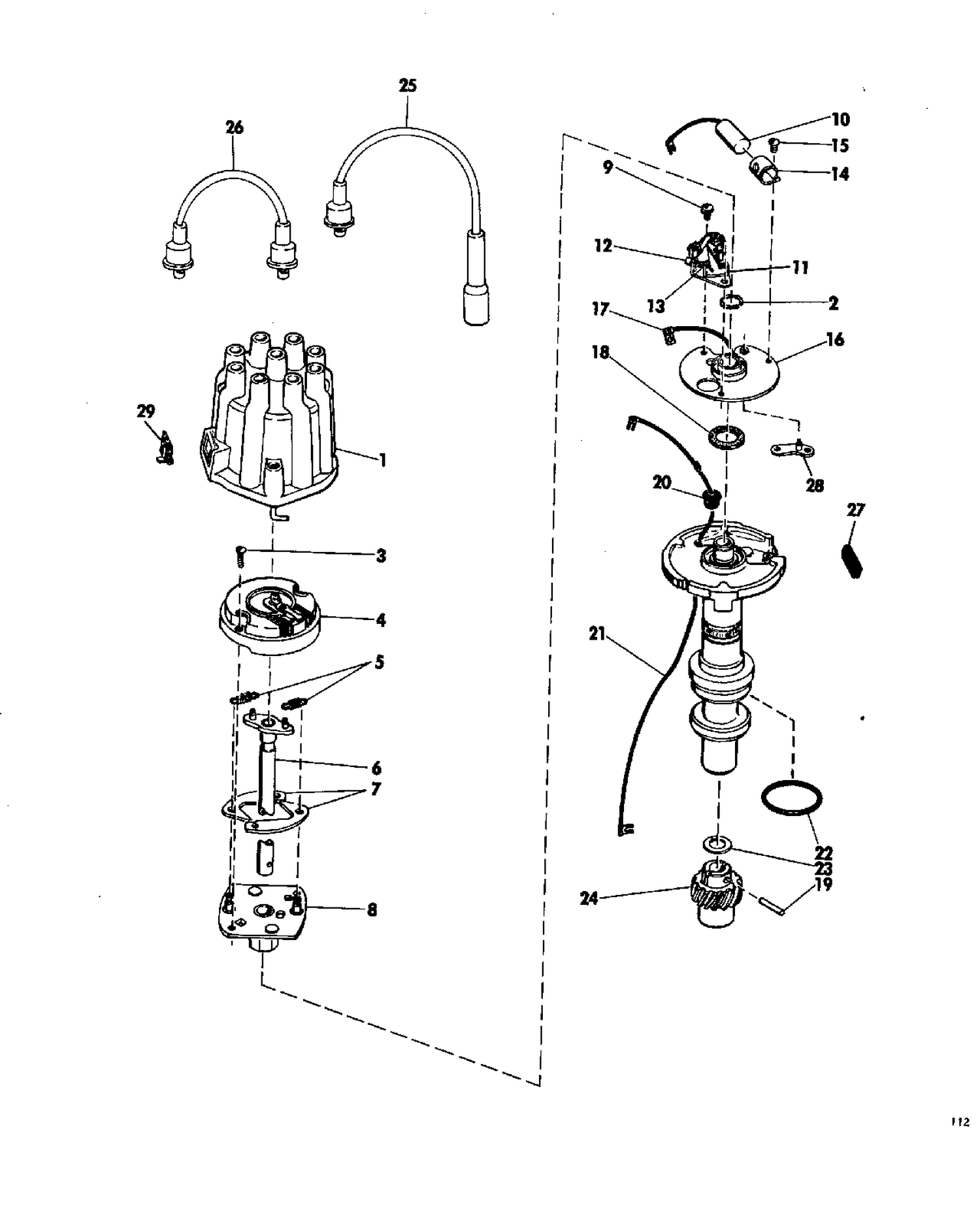 DISTIBUTOR GROUP DELCO REMY MODEL 1111158