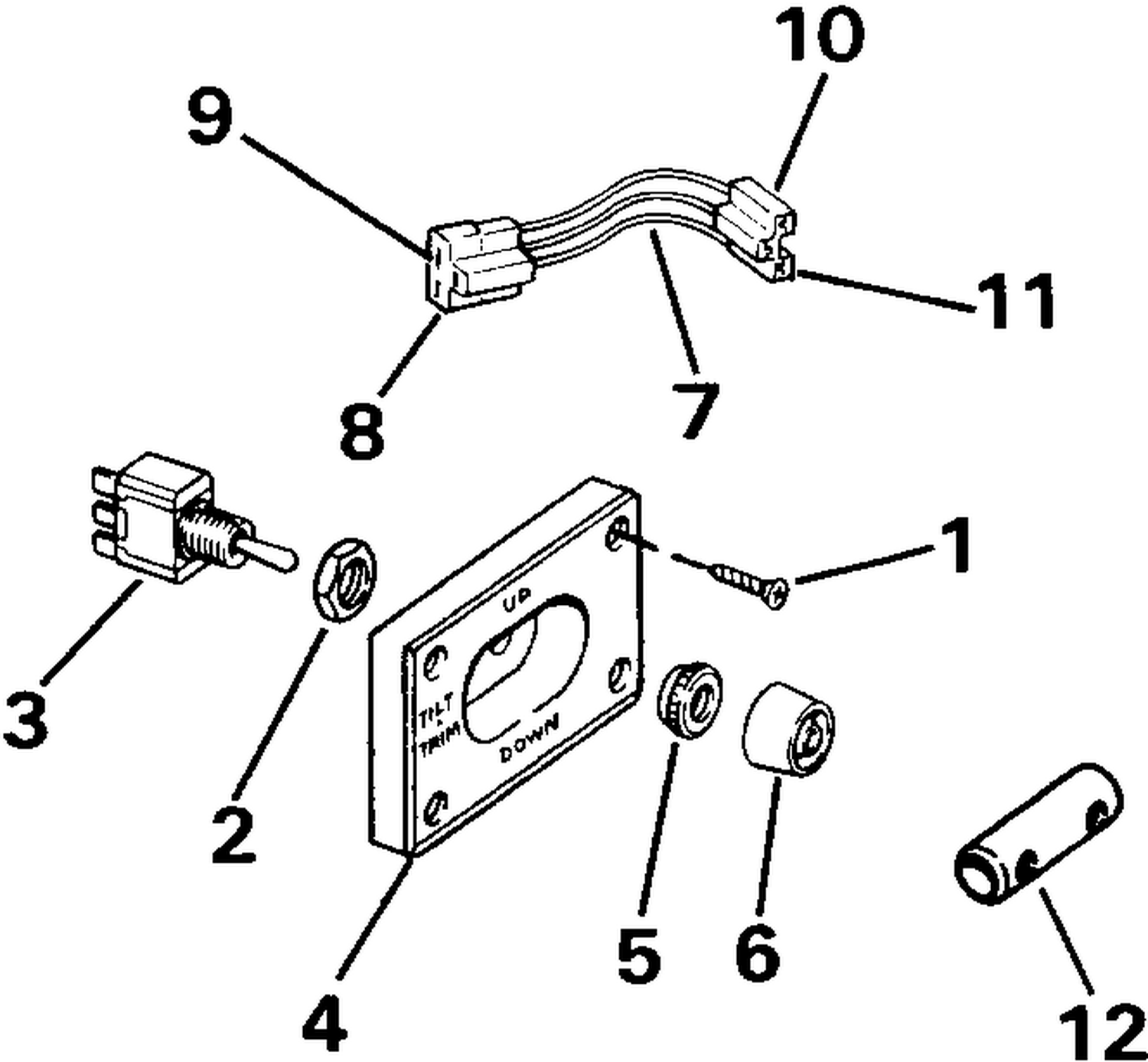TRIM/TILT SWITCH CONVERSION KIT-DUAL ENGINE