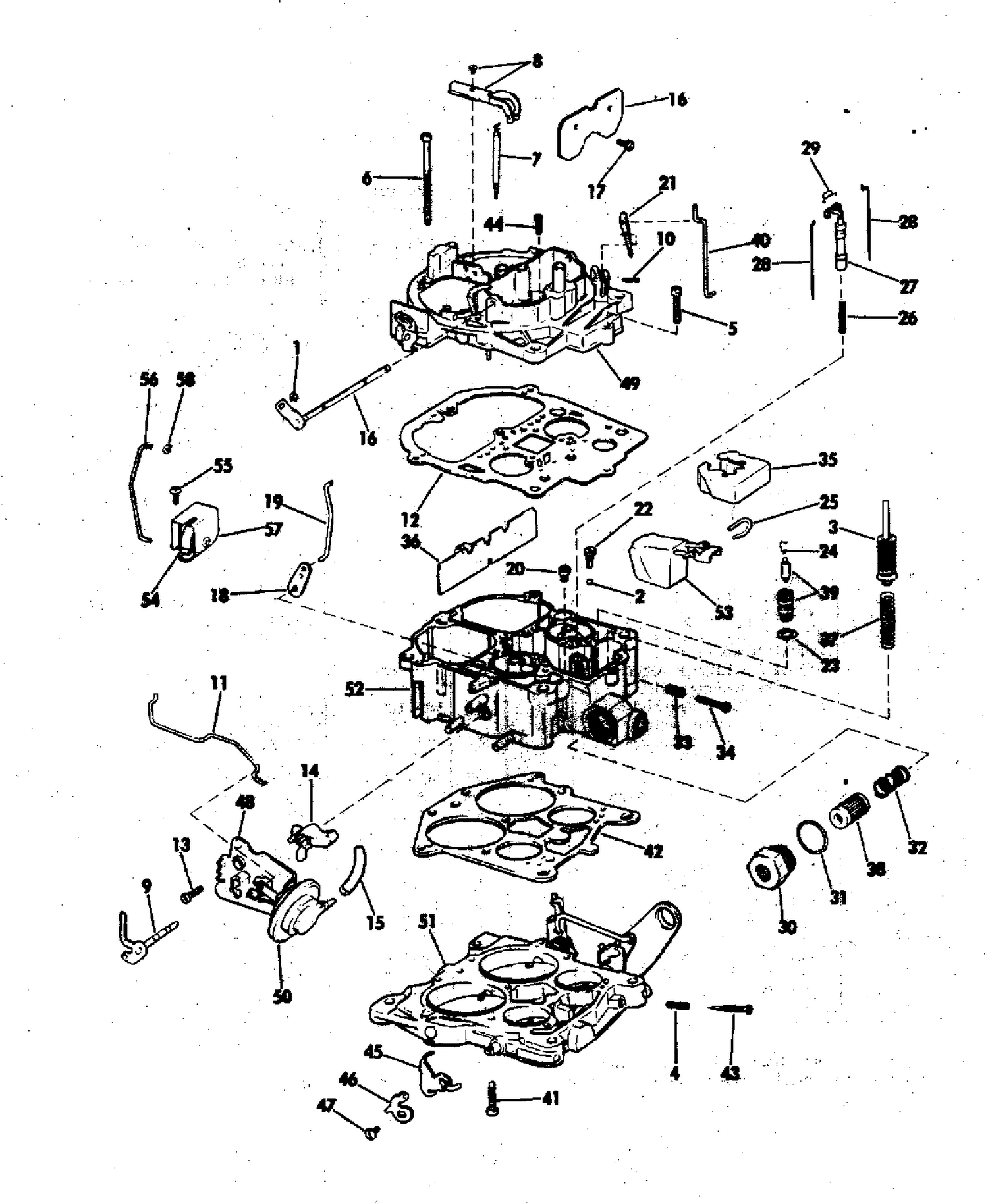 CARBURETOR GROUP 225 HP STERN DRIVE