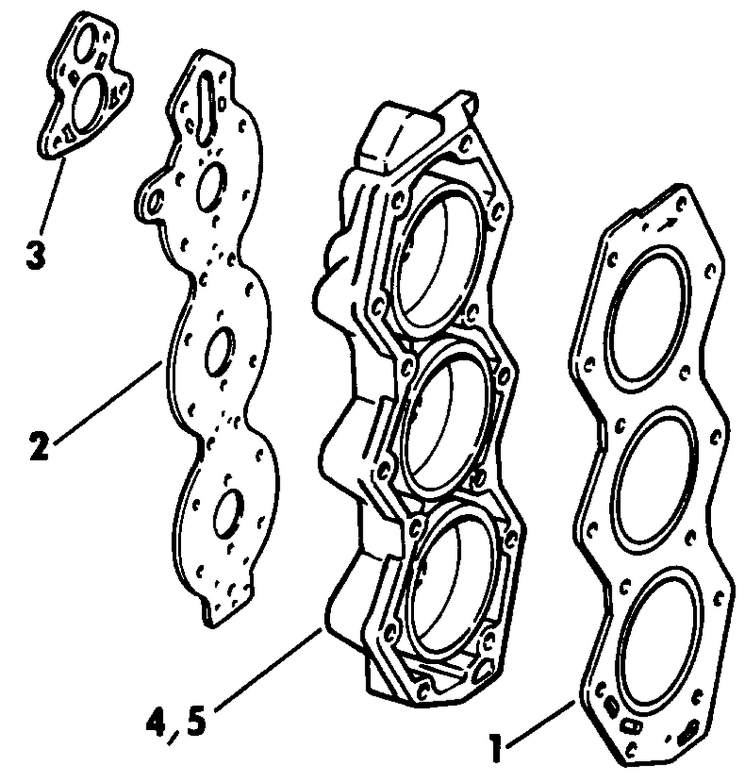 CYLINDER HEAD KIT - LOW COMPRESSION 150 149.4 C.I. ONLY