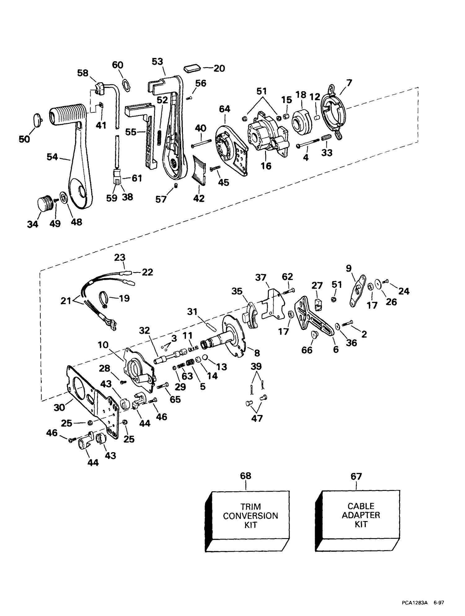 REMOTE CONTROL ASSEMBLY -- CONCEALED SIDE MOUNT